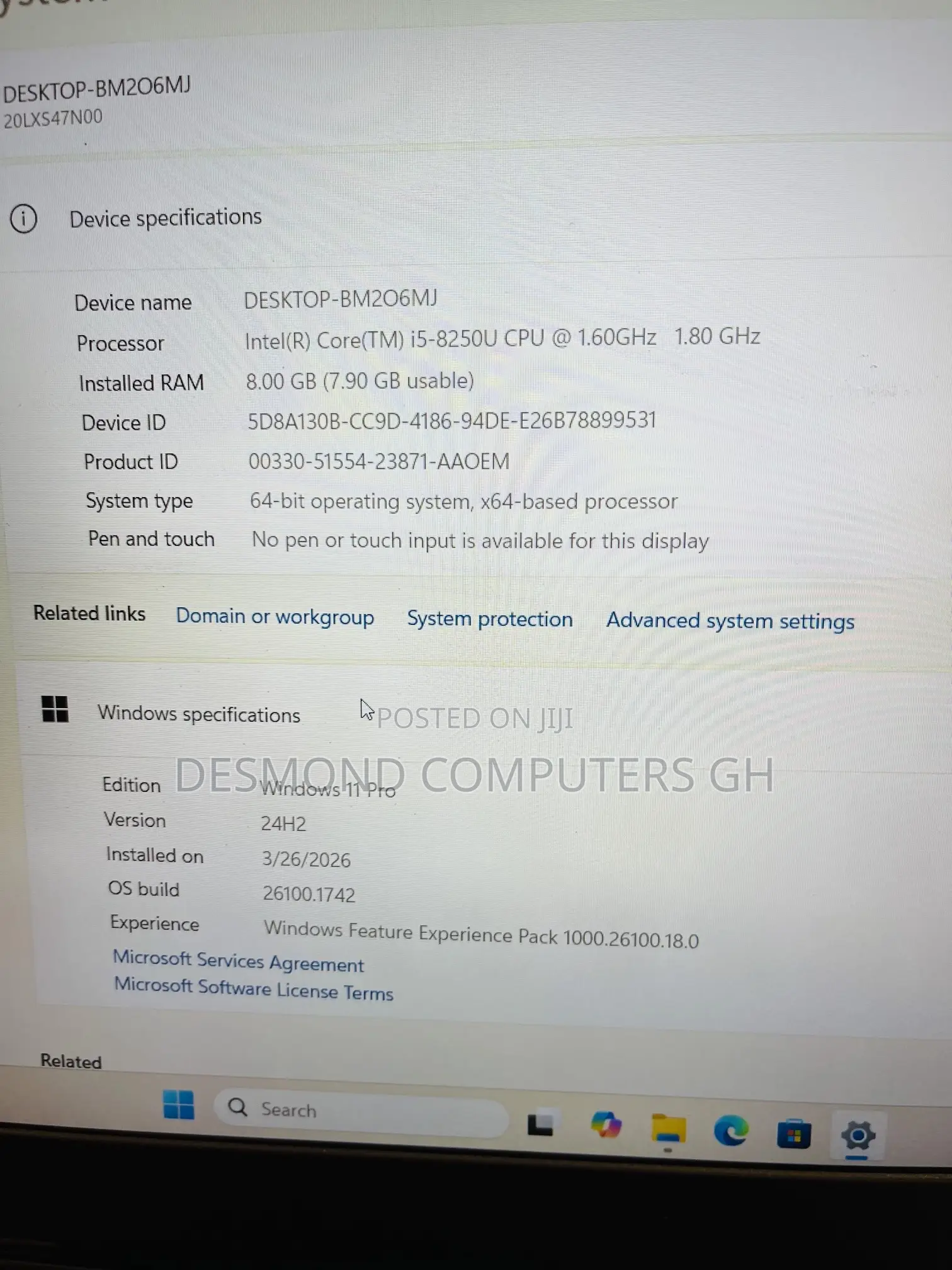 Laptop Lenovo ThinkPad L580 8GB Intel Core i5 SSD 256GB