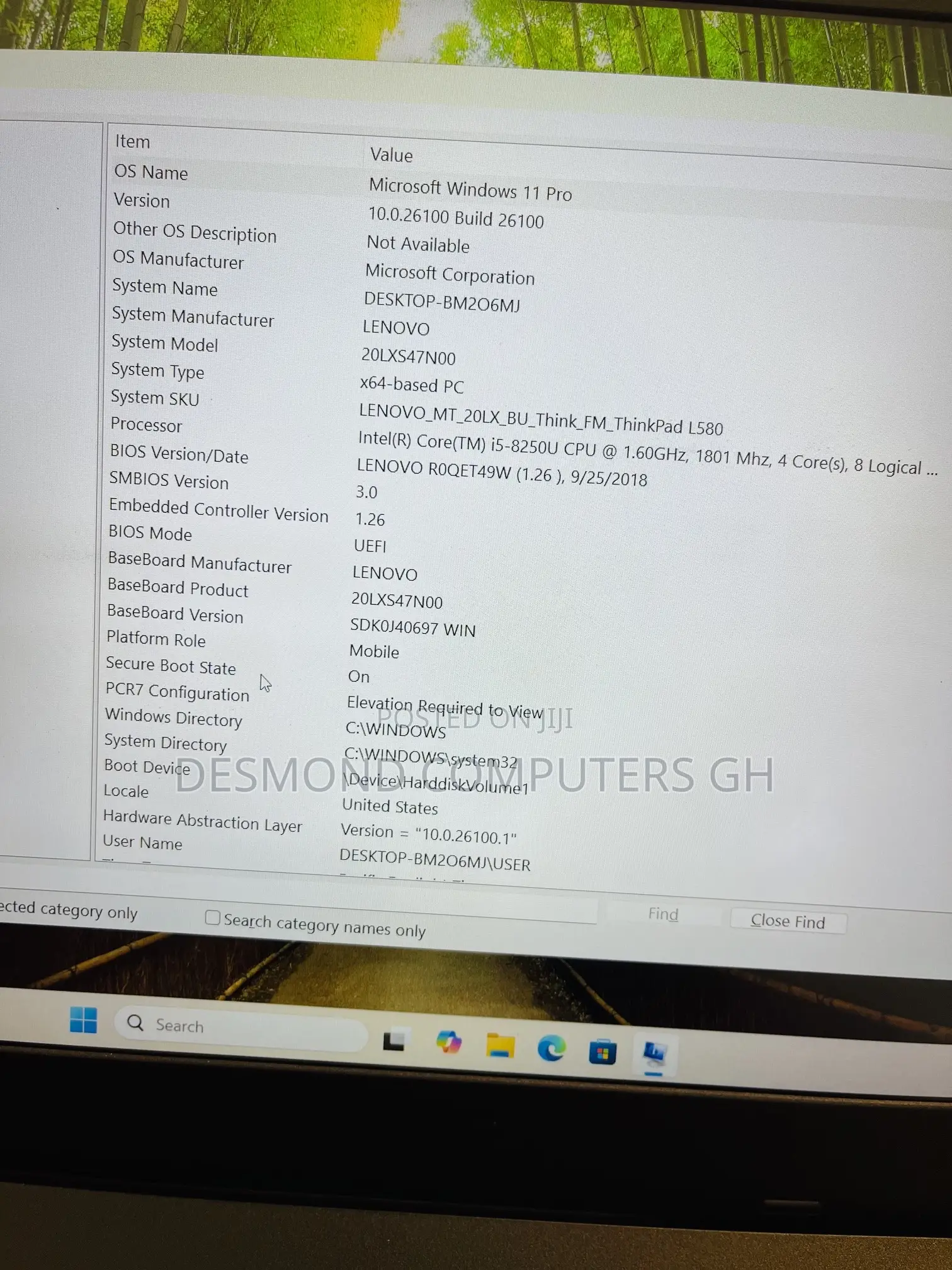 Laptop Lenovo ThinkPad L580 8GB Intel Core i5 SSD 256GB