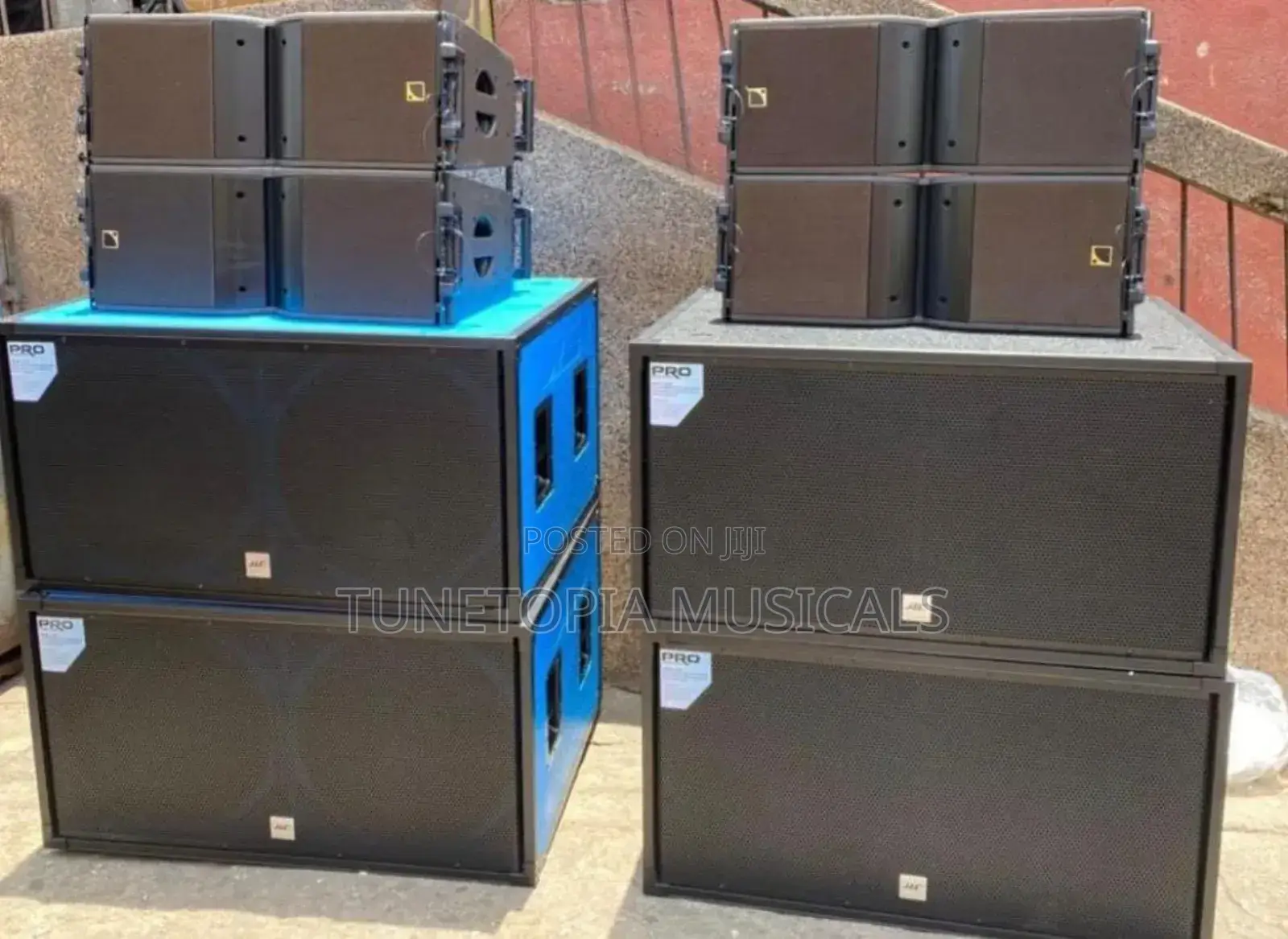 2pairs 18inches Bass,2pairs 10inches Line Array and Amplifier Rack Set