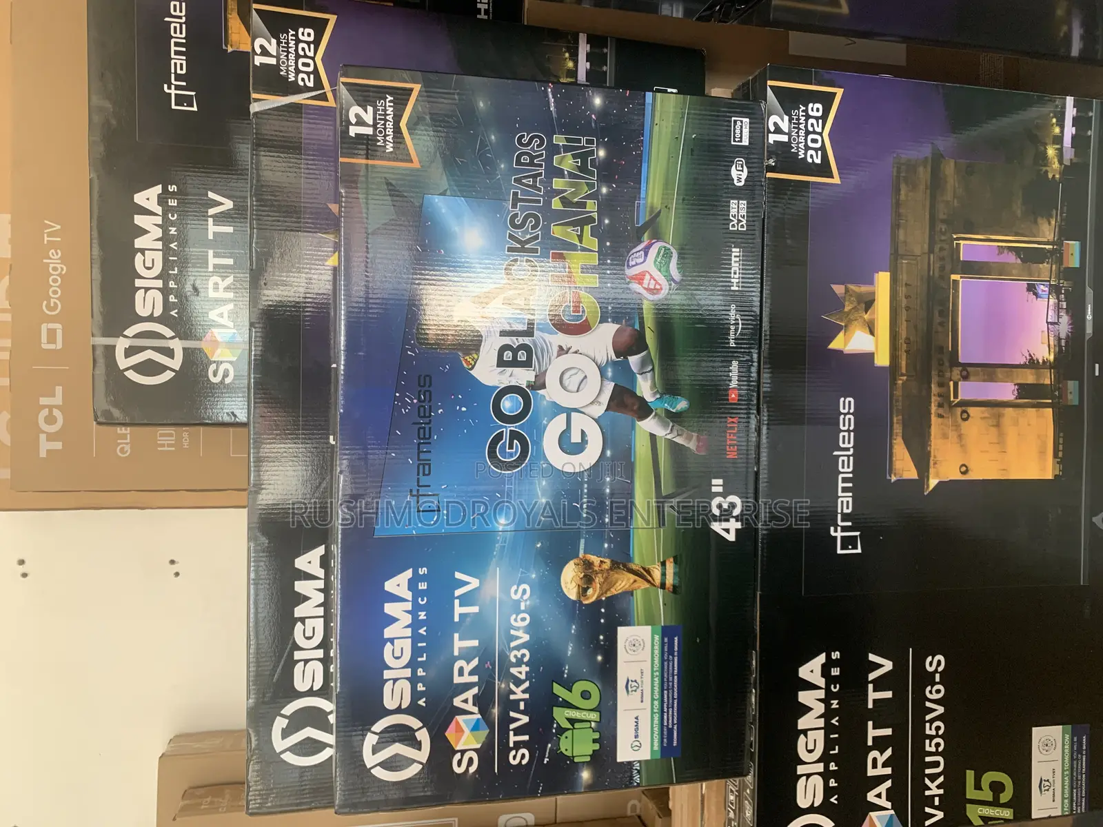Sigma 43 FHD Smart Android Tv Frameless Design With Built in Satellite