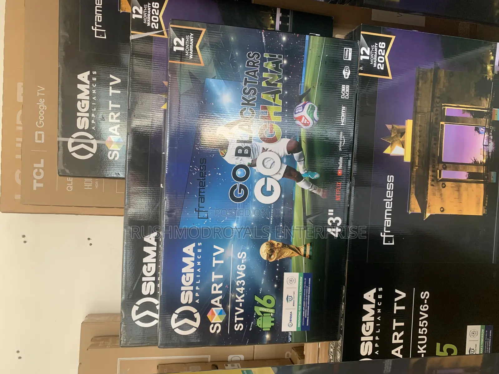 Sigma 43 FHD Smart Android Tv Frameless Design With Built in Satellite