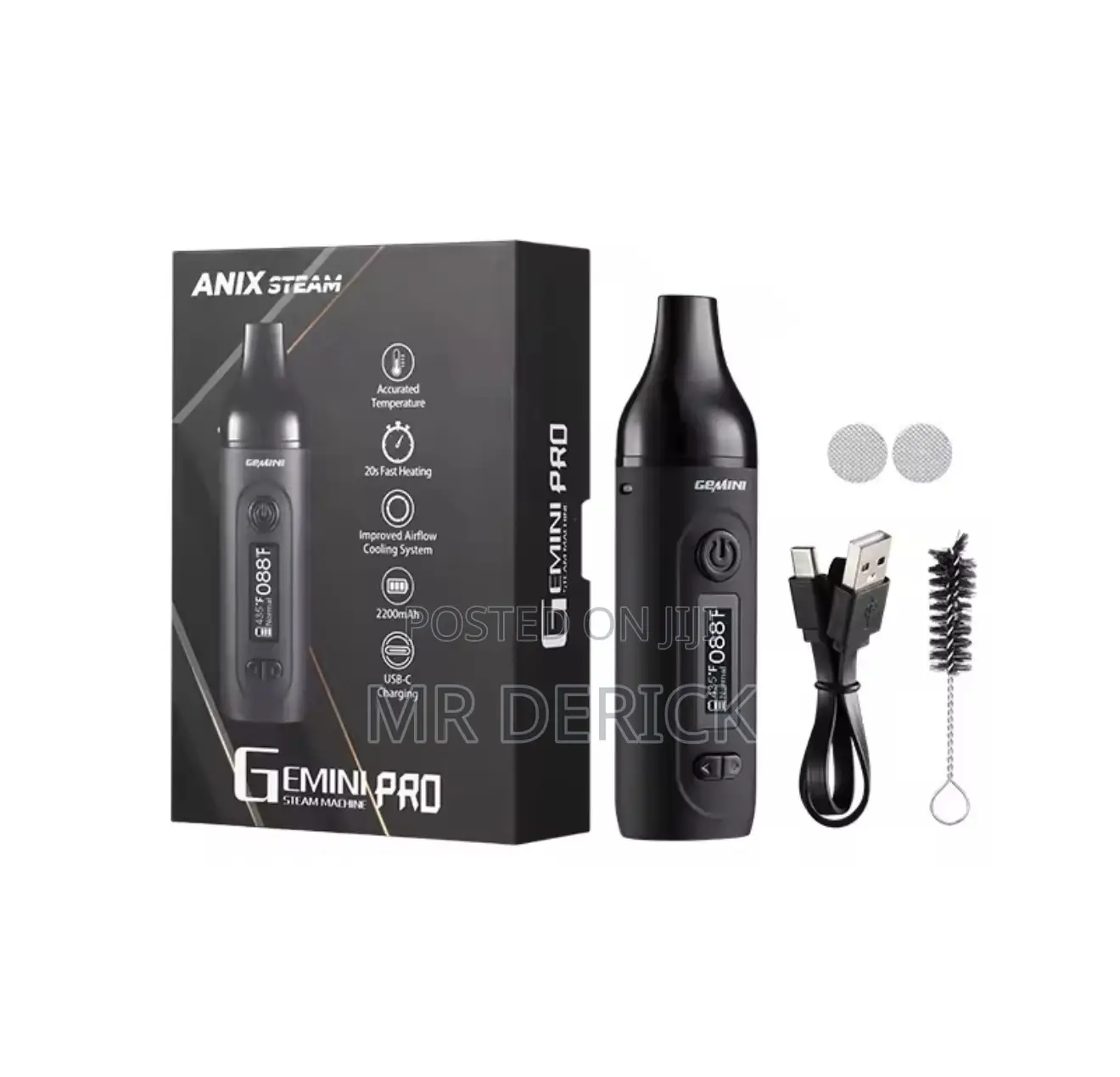 Anix Gemini Pro Dry Herb Vaporizer Oven Large Heath Chamber Electronic