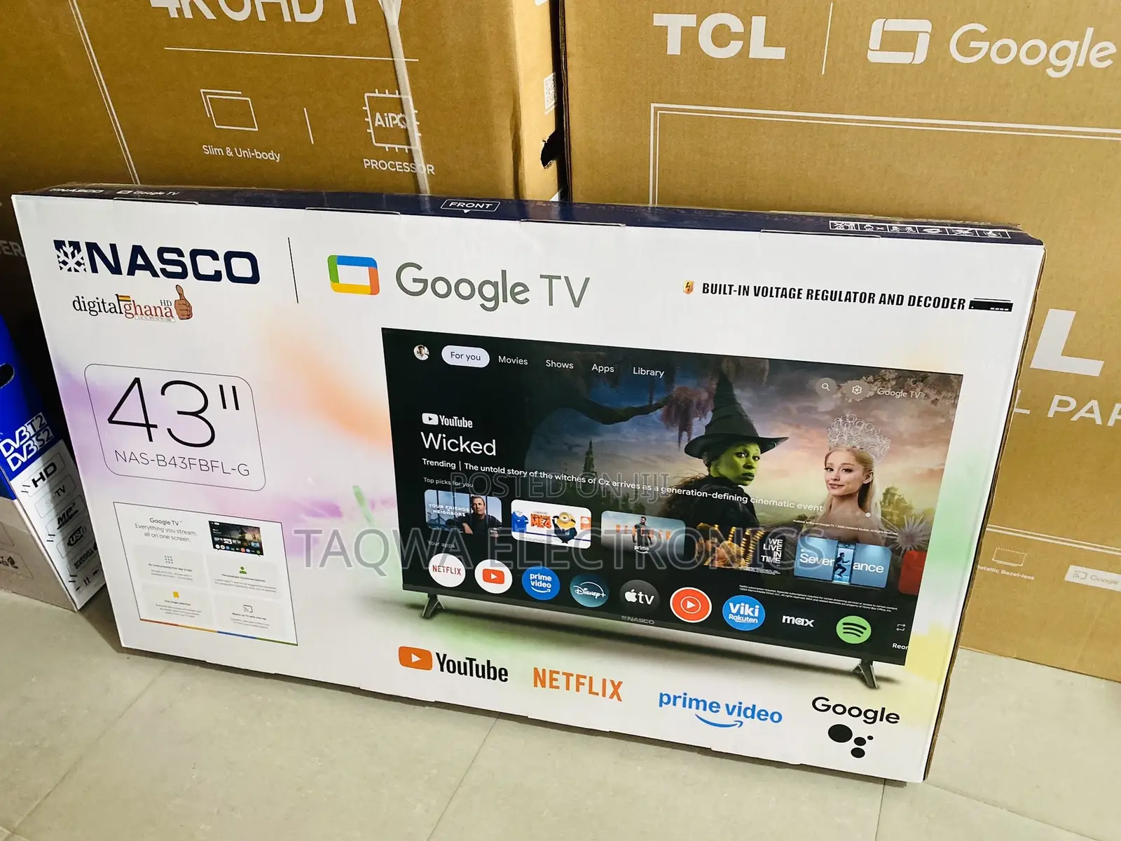 Easy -Streaming,Nasco Smart 43 Inch Google Tv