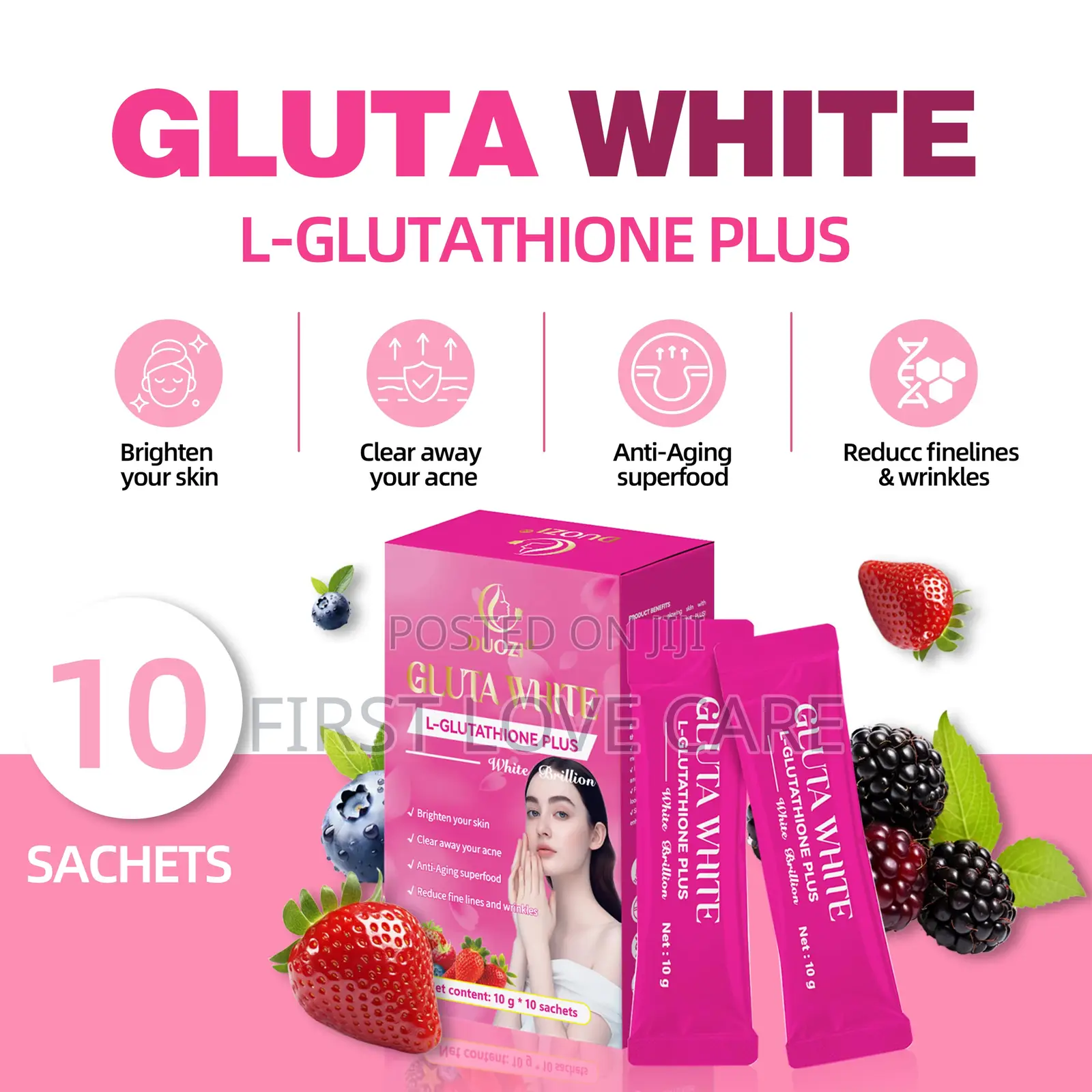 Duozi Gluta White L-Glutathione Plus 10 × 10 G Sachets