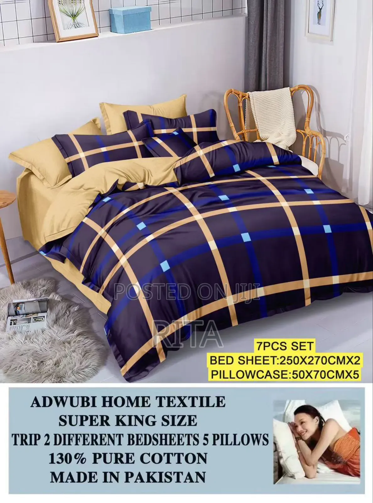 7 Pieces Bedsheets