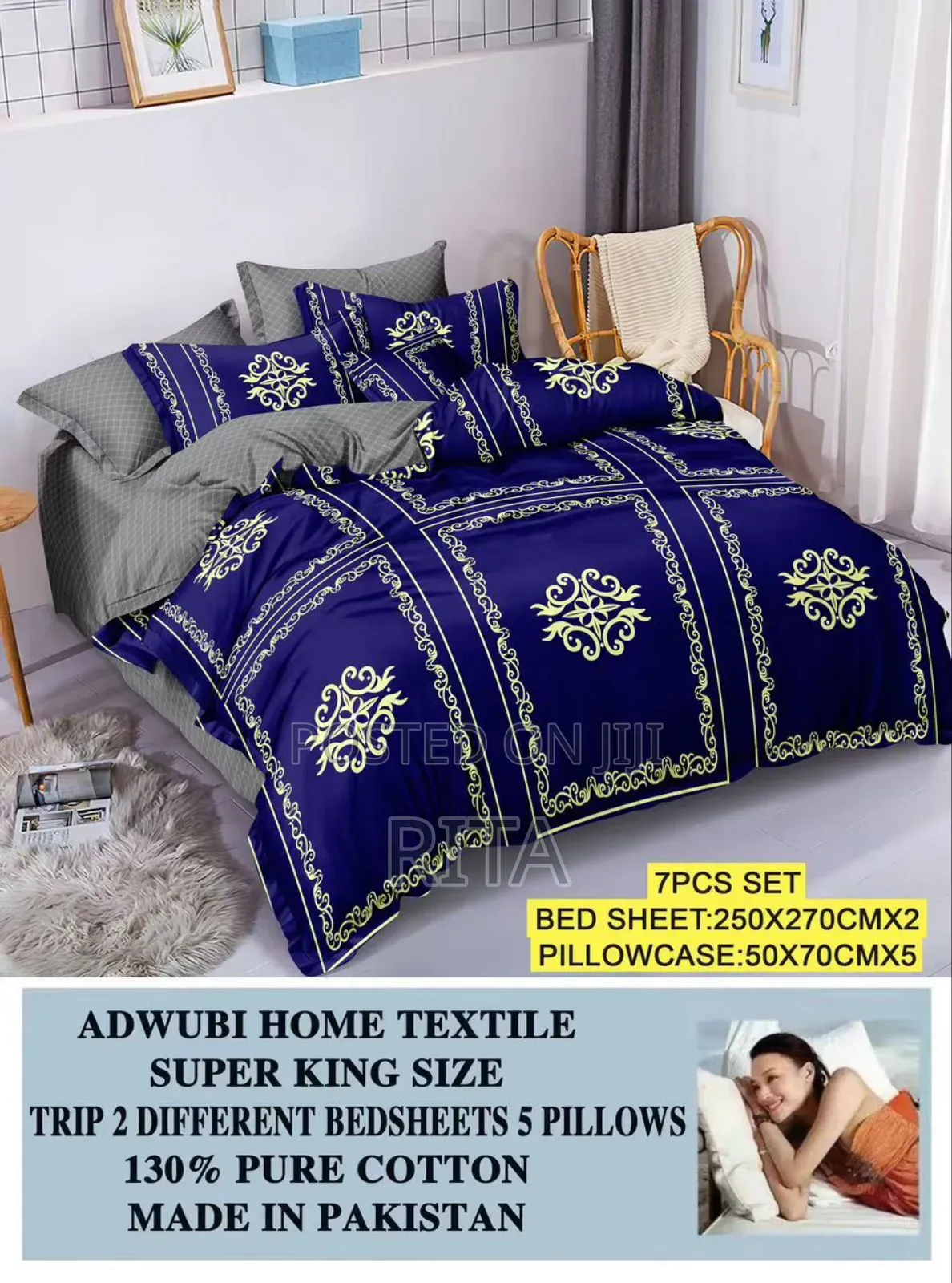 7 Pieces Bedsheets