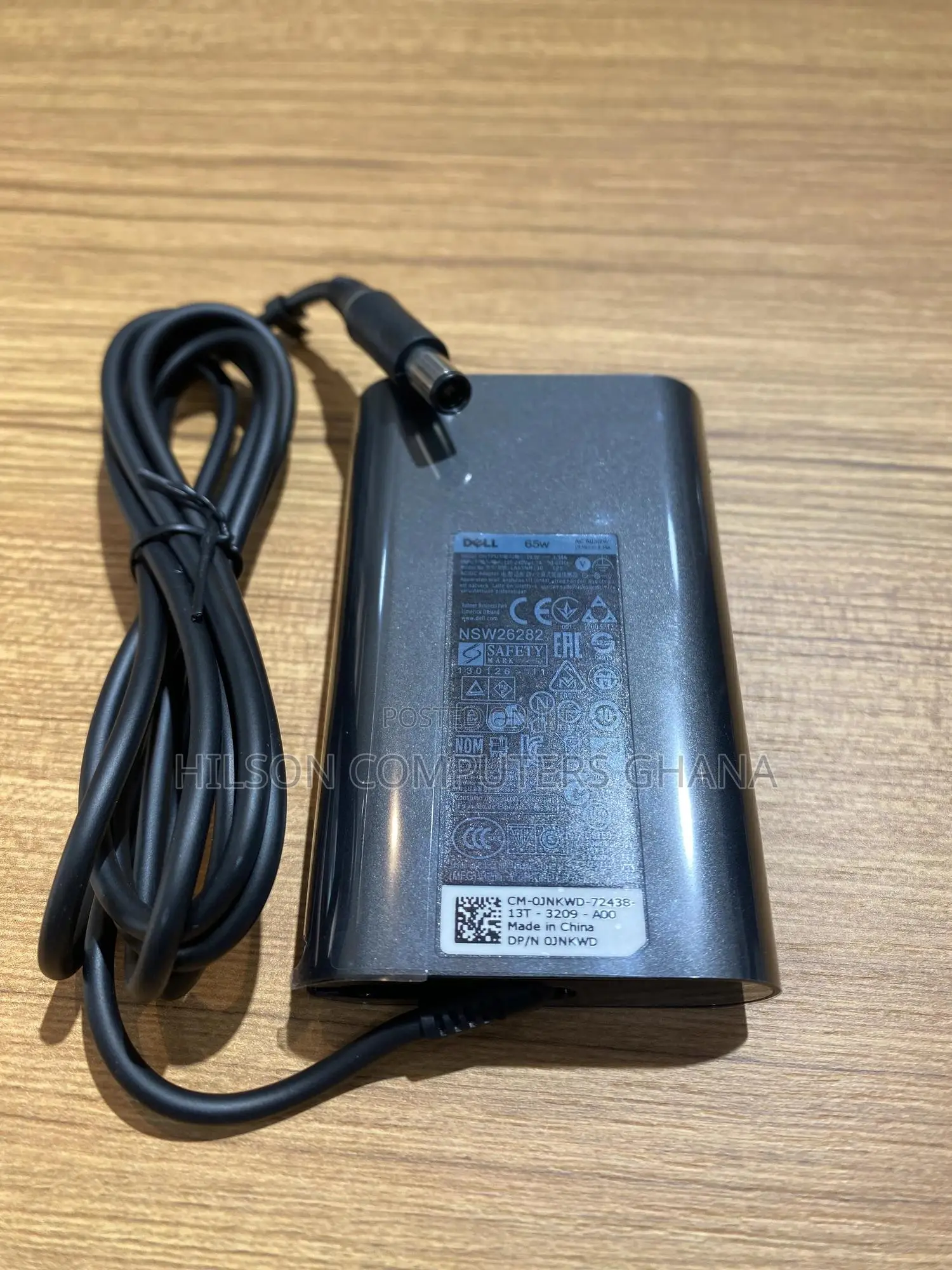 Dell 65w Laptop Ac Adapter Bin Pin - Black
