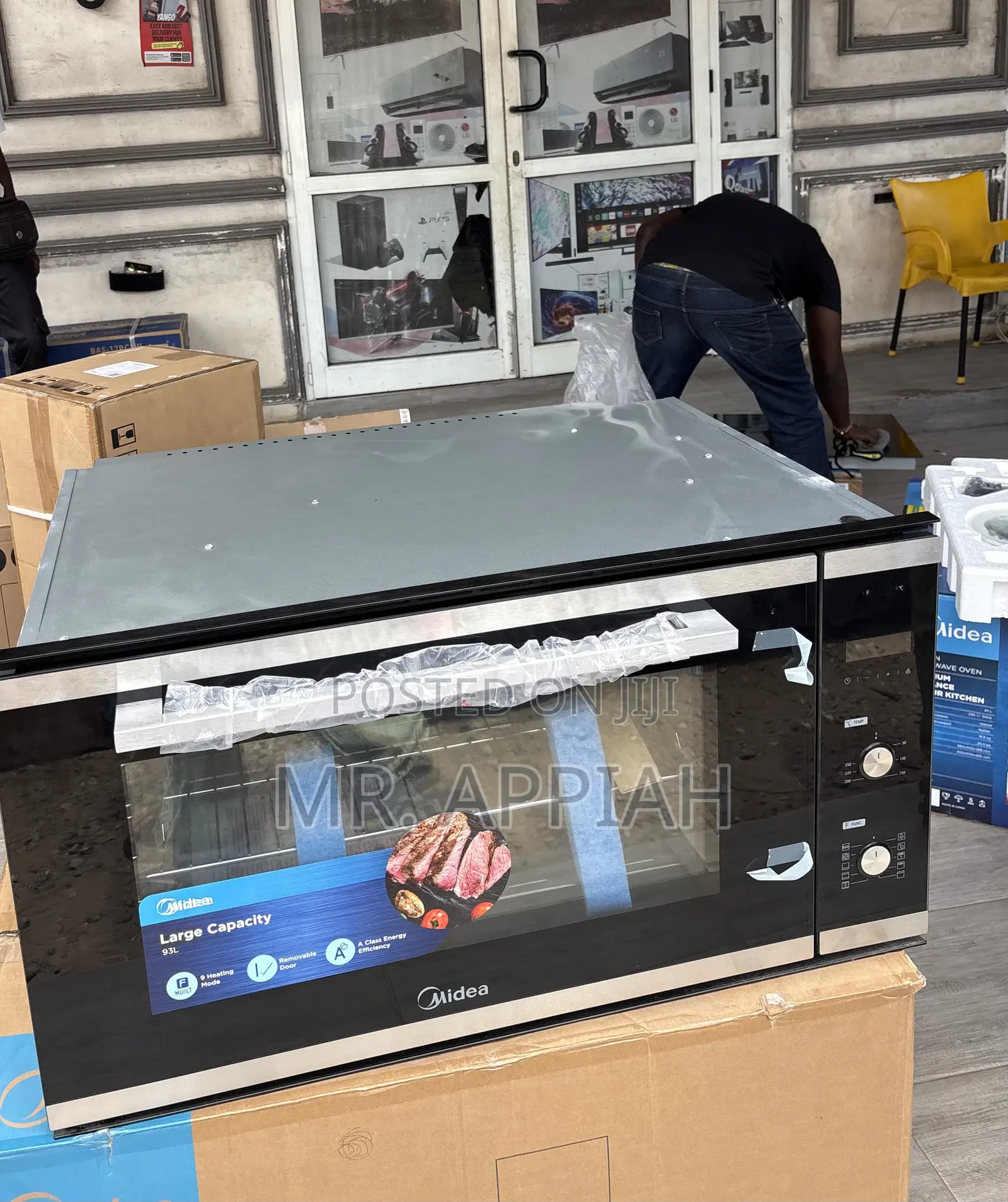 Efficient Midea 93m90do-B 90cm Built in Tempered Glass Oven 