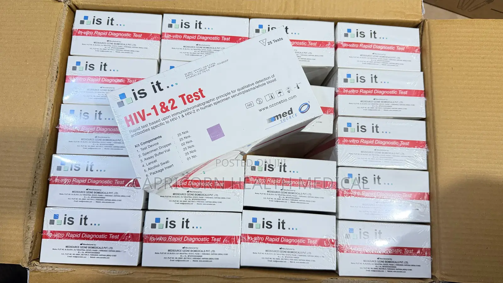 Hiv 1 2 Test Kits 25 PCS