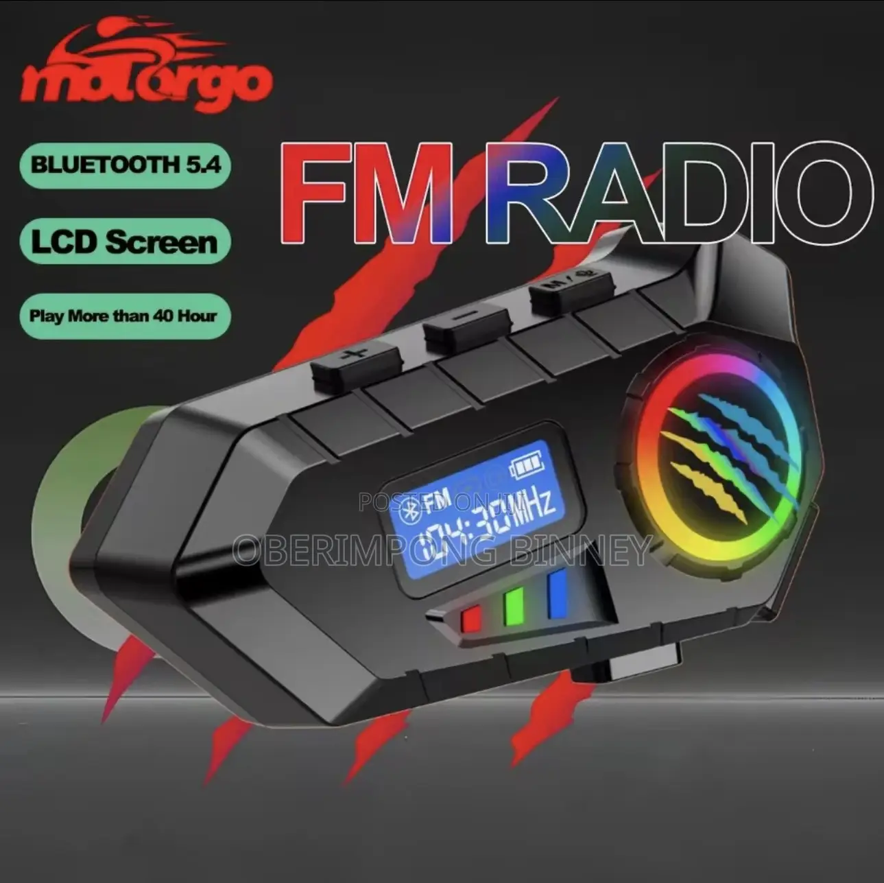 Motorcycle Helmet Bluetooth With Inbuilt Fm Radio