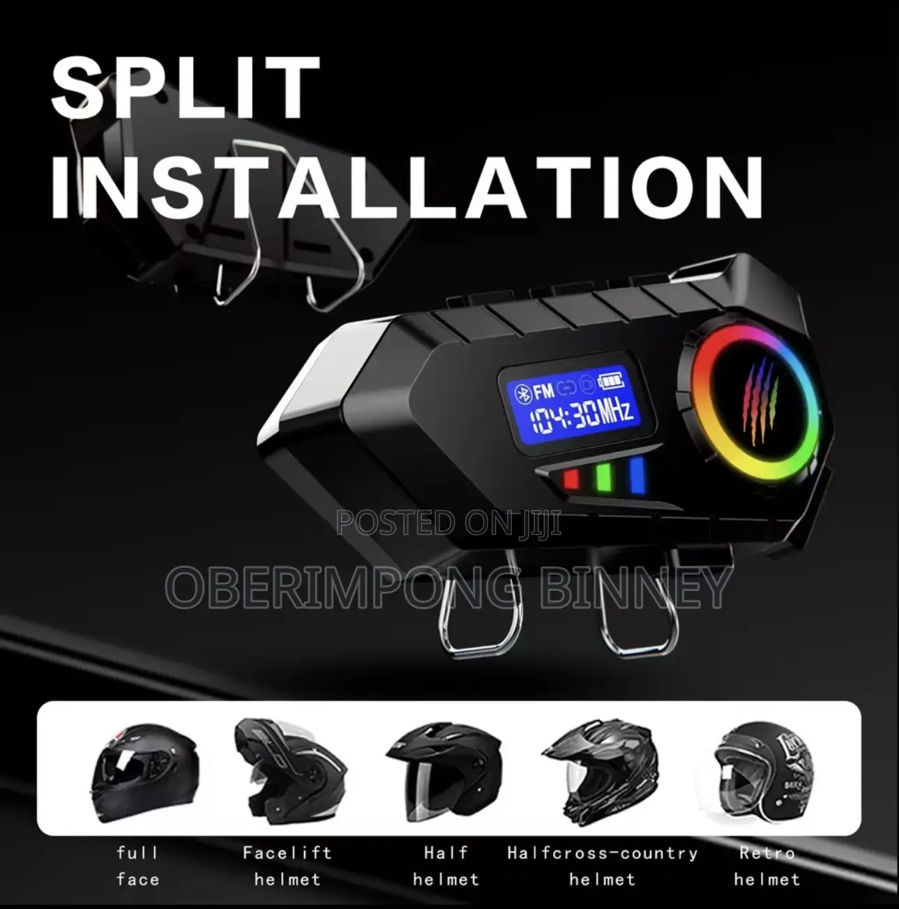 Motorcycle Helmet Bluetooth With Inbuilt Fm Radio