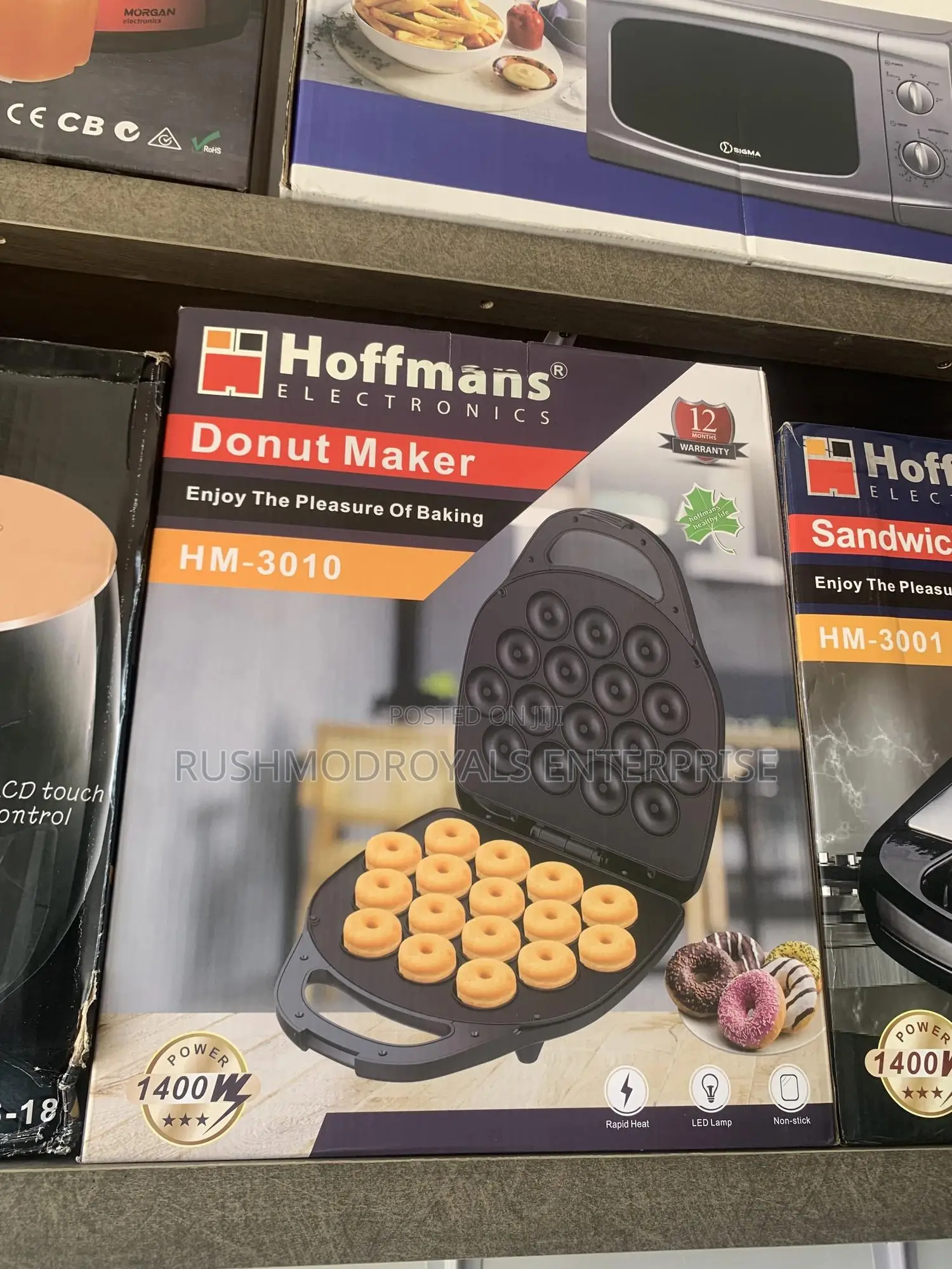 Hoffmans 1400w Rapid-Bake Donut Machine (16 Holes)