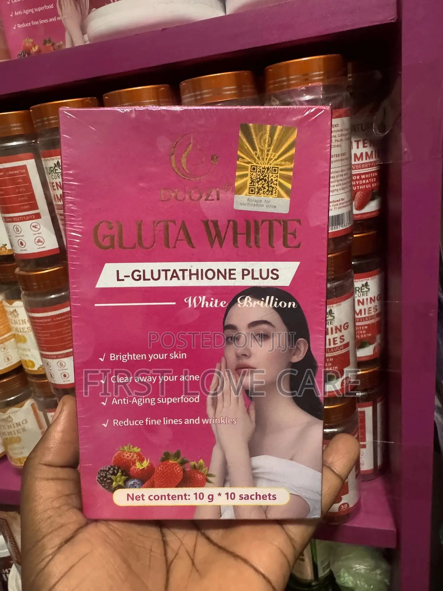 Duozi Gluta White L-Glutathione Plus 10 × 10 G Sachets