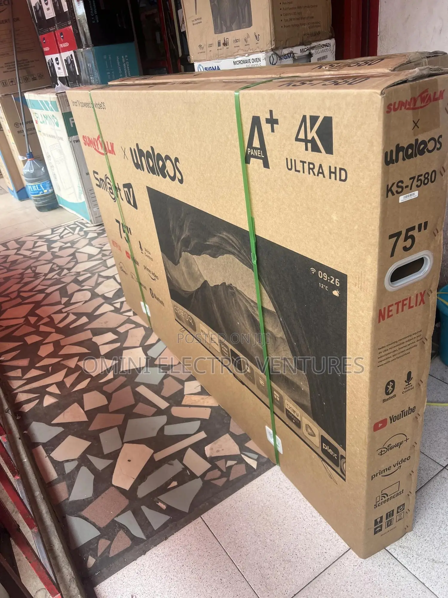 Brand New Sunny Walk 75” Smart Uhd Tv