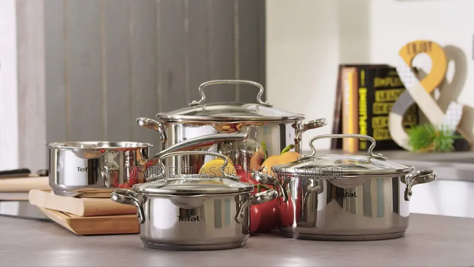 Tefal 7pcs Stainless Steel Cookware Set