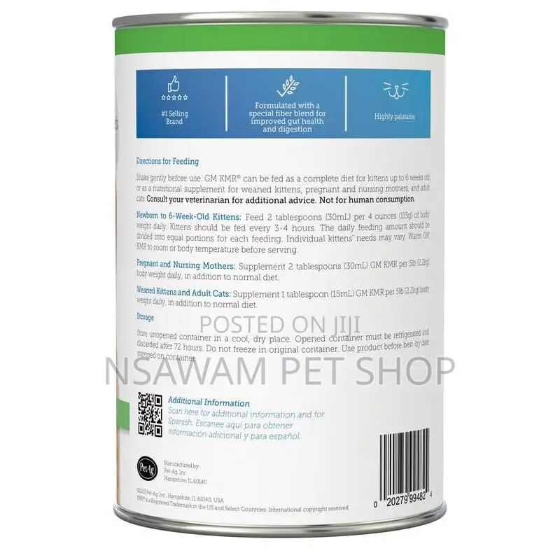 Petag Goat's Milk KMR Kitten Milk Replacer Liquid, 11 Fl Oz