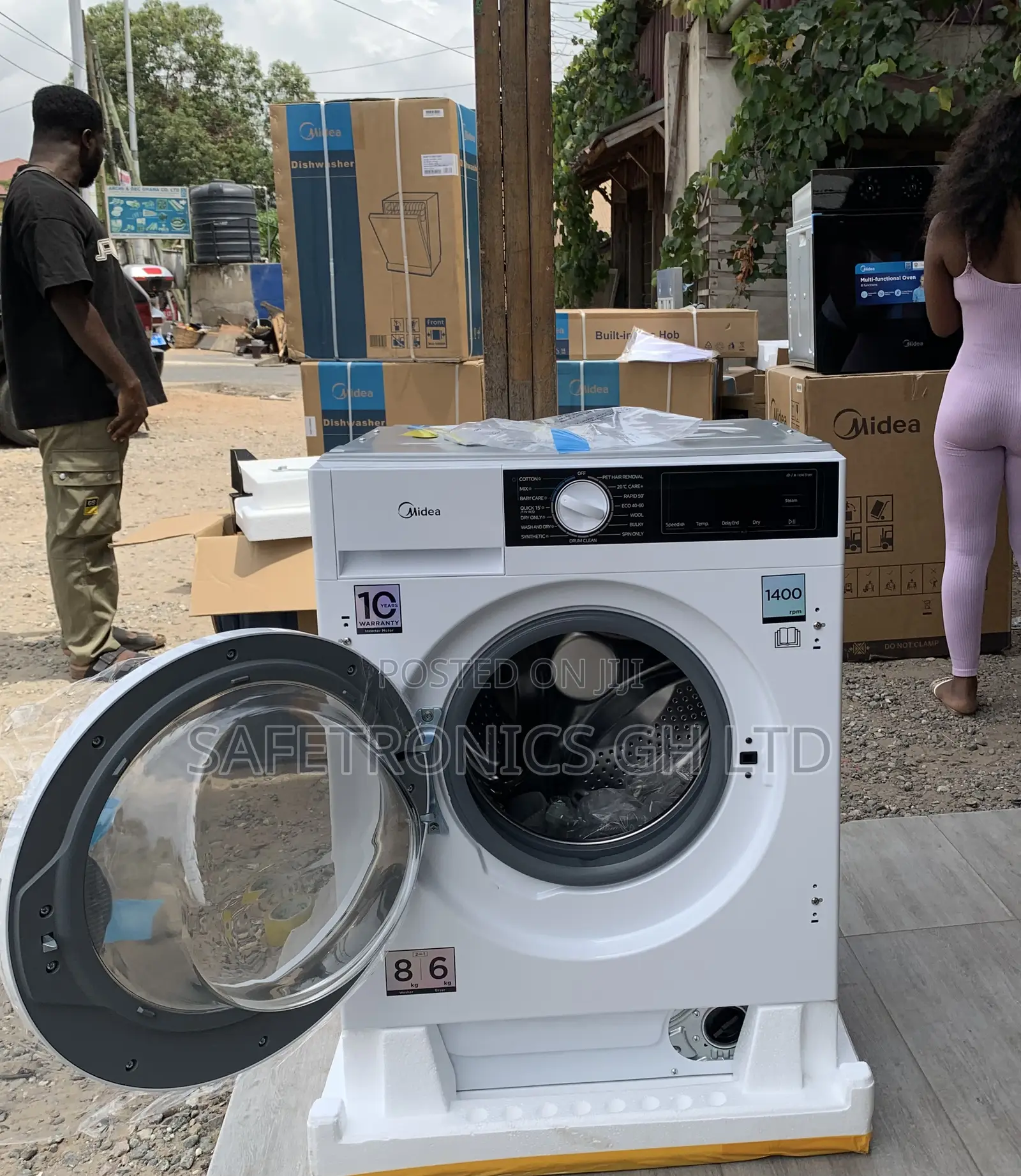 Original Fast 8kg Frontload White Full Automatic Midea Washingmachine