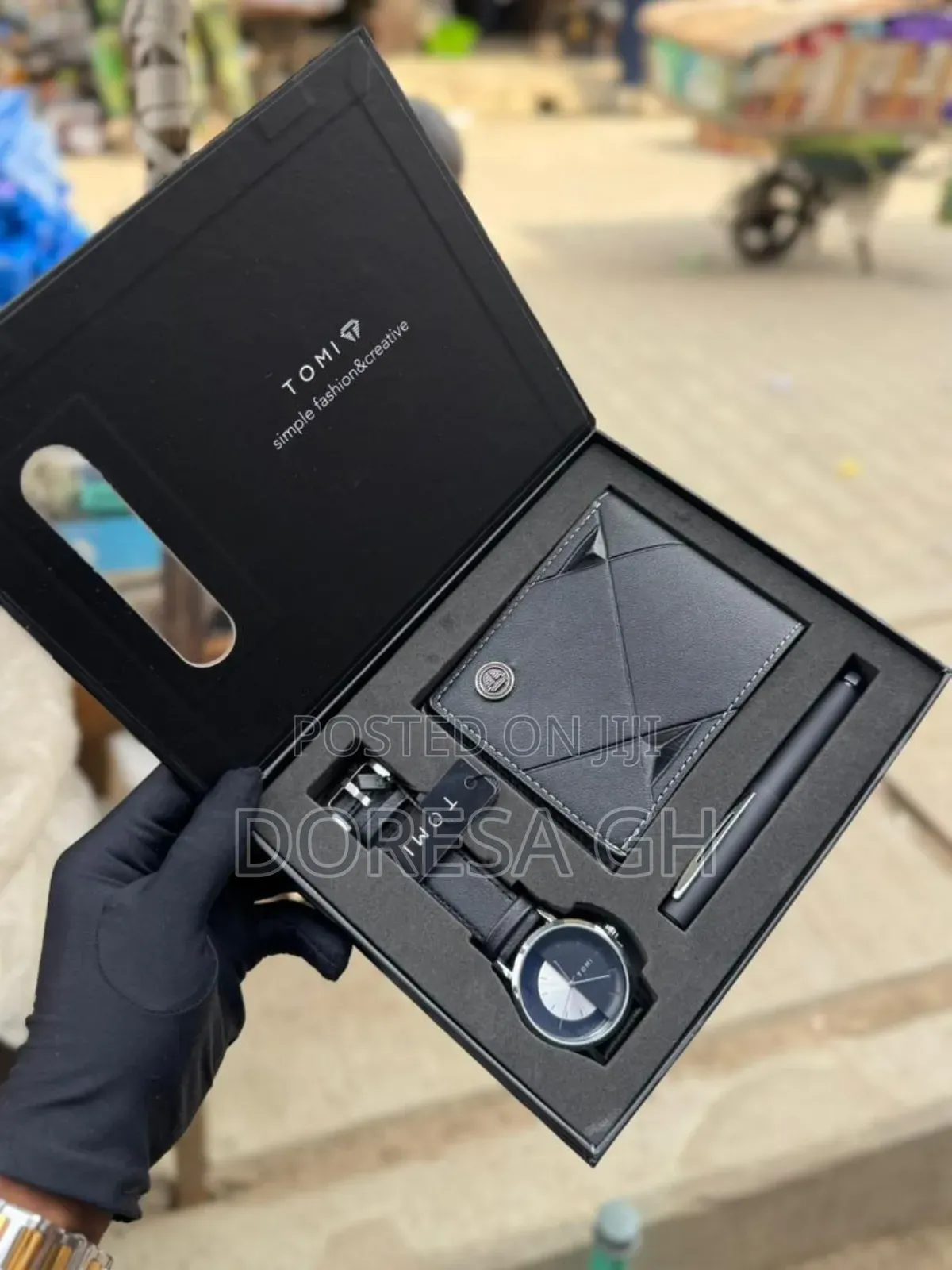 Tomi Watch,Wallet Pen Gift Set for Men–Complete Classic Gift Set in Gh