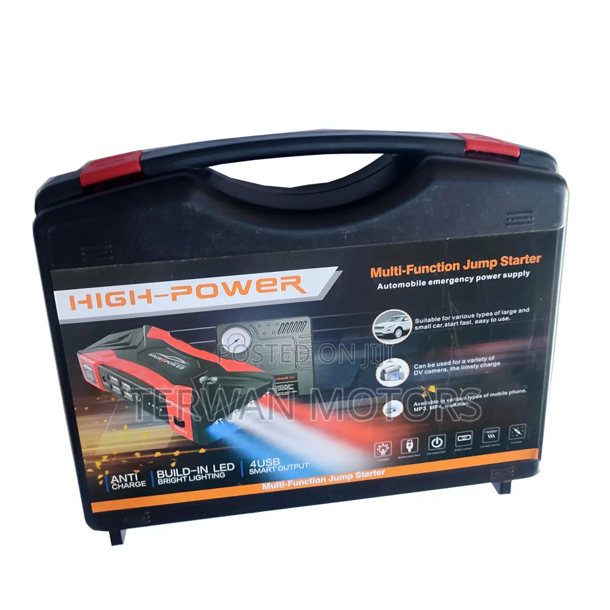 New Car Battery Jumper + Tyre Inflator (Multifunction)