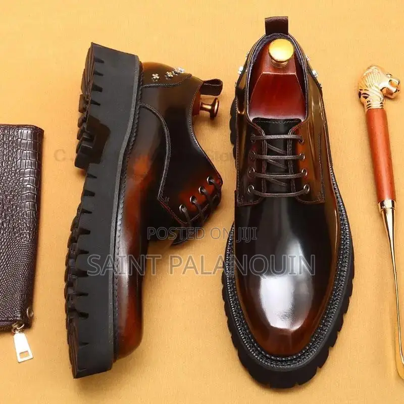Men Derby Thick Rugged Shoe