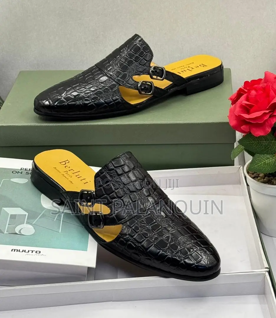 Quality Men Berluti Half Shoe