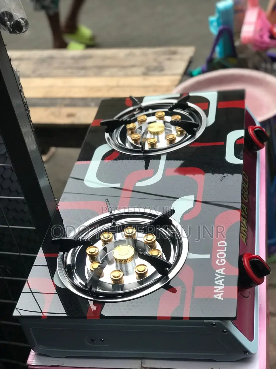 2burner Glass Stove [Anaya Gold]