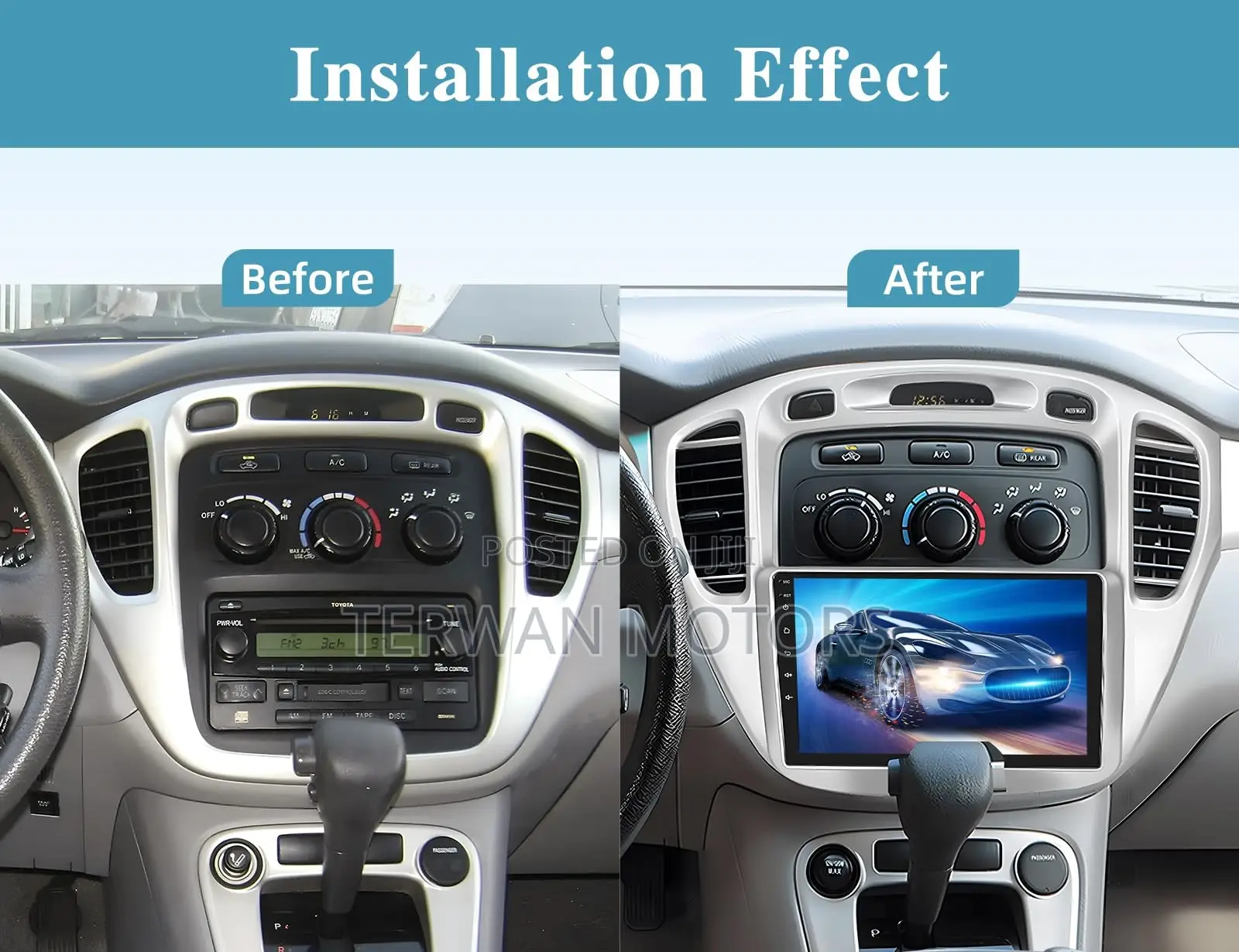 New Android Screen for Toyota Highlander 2001 to 2007