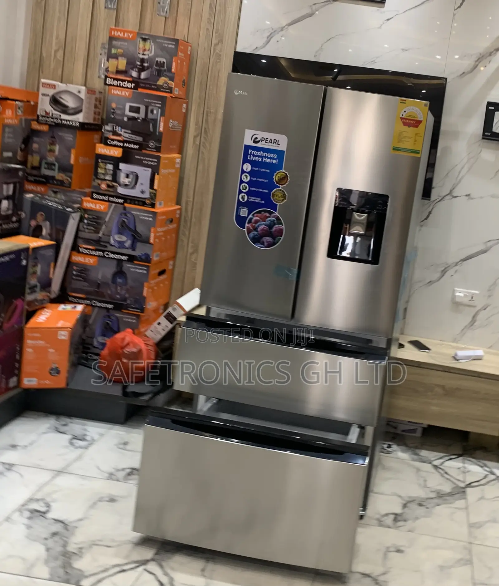 Choose 4 Doors Pearl Dispenser 531 Liters Side by Side Fridge