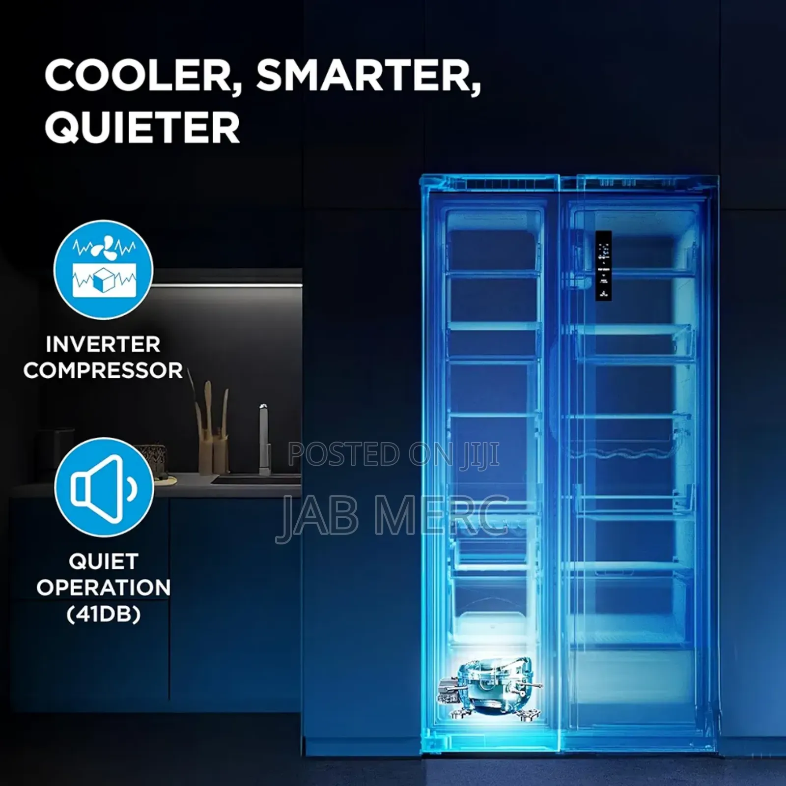 Midea 700l Side by Side, Frost Free Refrigerator |Digital Display|