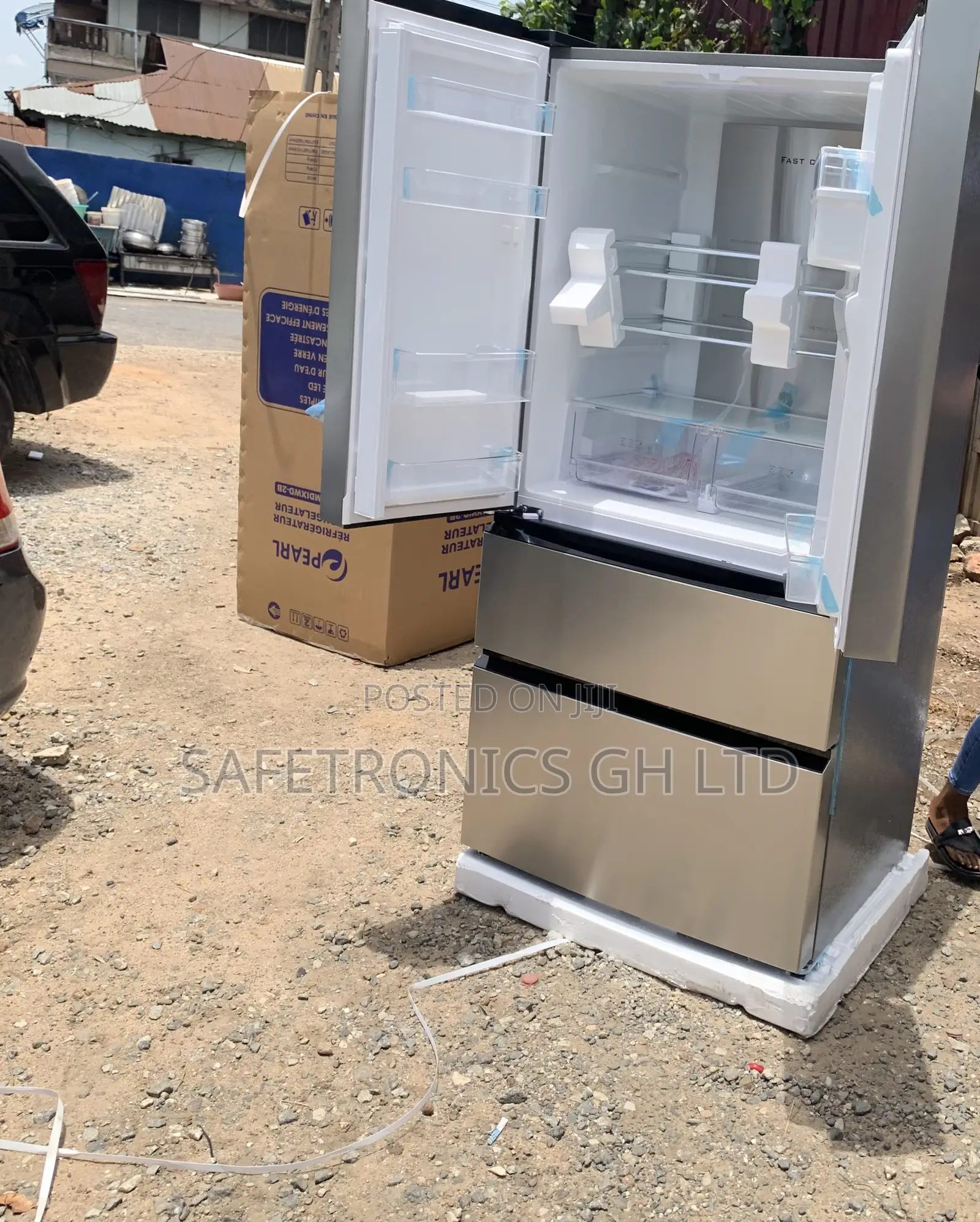 Durable Side by Side 4 Doors 531 Liters Pearl Bottom Mount Fridge