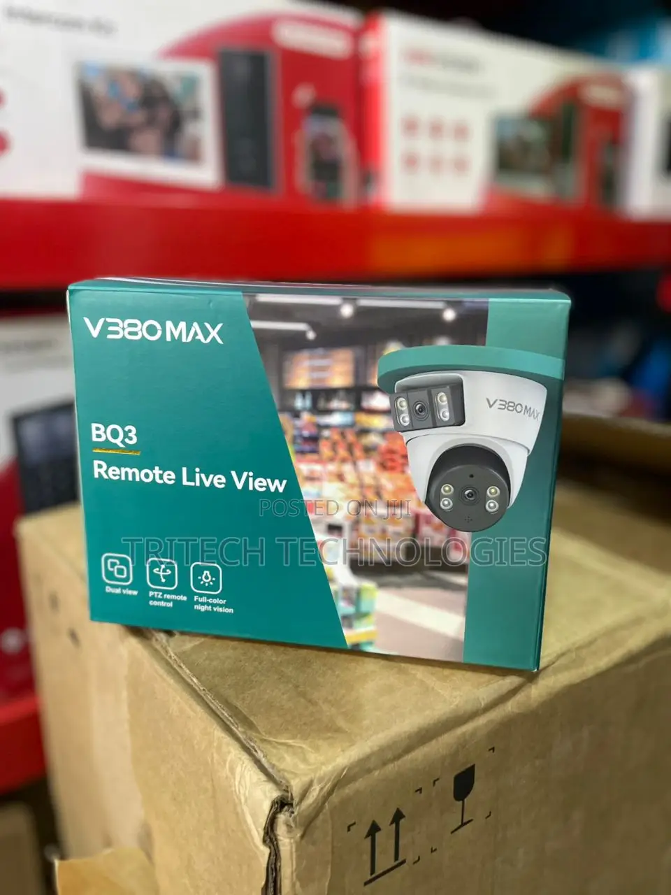 V380 Private Model Bq3 Wifi 4mp Dome Camera Dual View 360