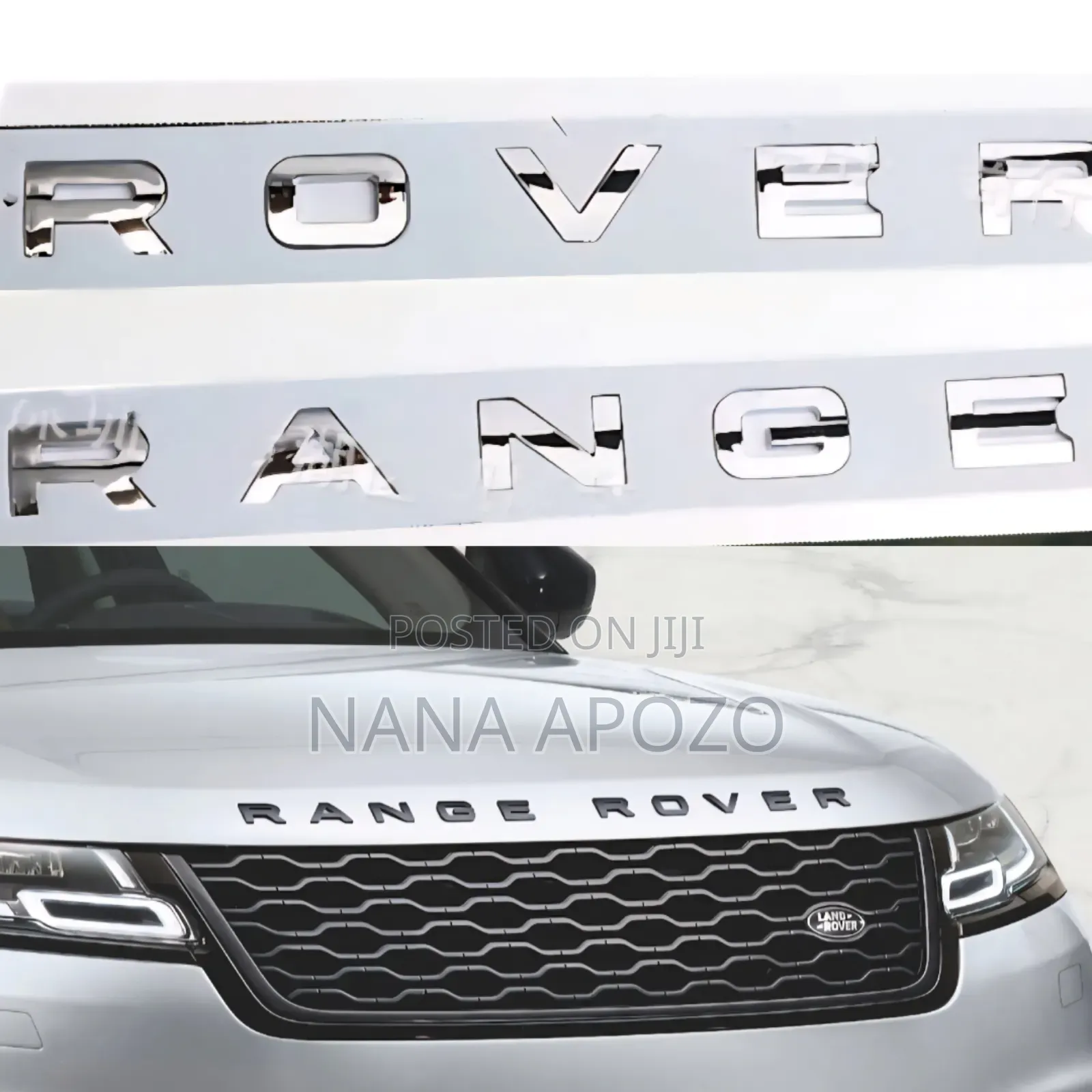 Range Rover Silver Chrome Letters