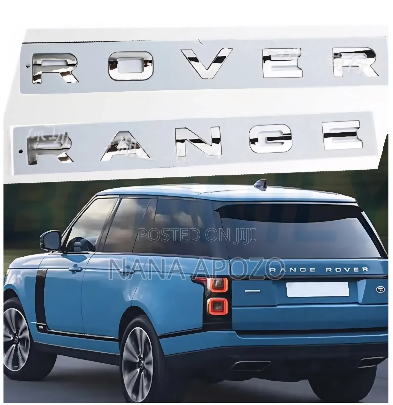 Range Rover Silver Chrome Letters