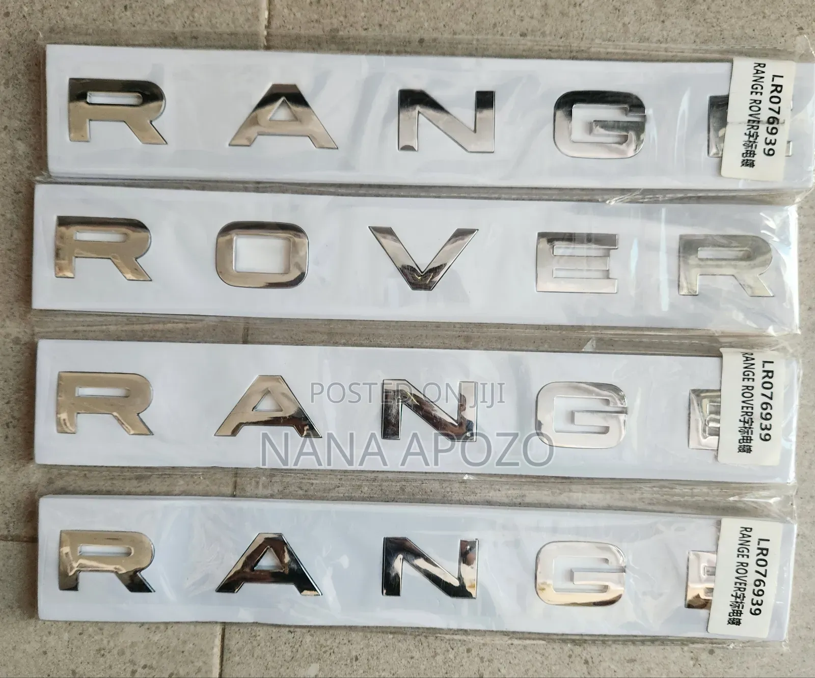 Original Range Rover Chrome Letters