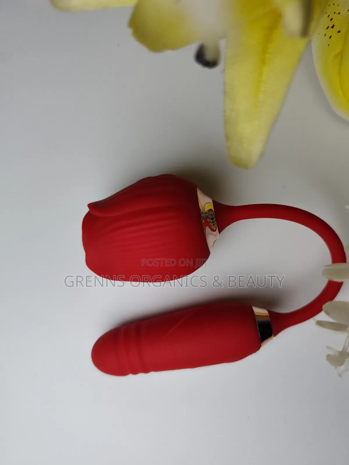 Rose Double Vibrator Suction and Thrusting