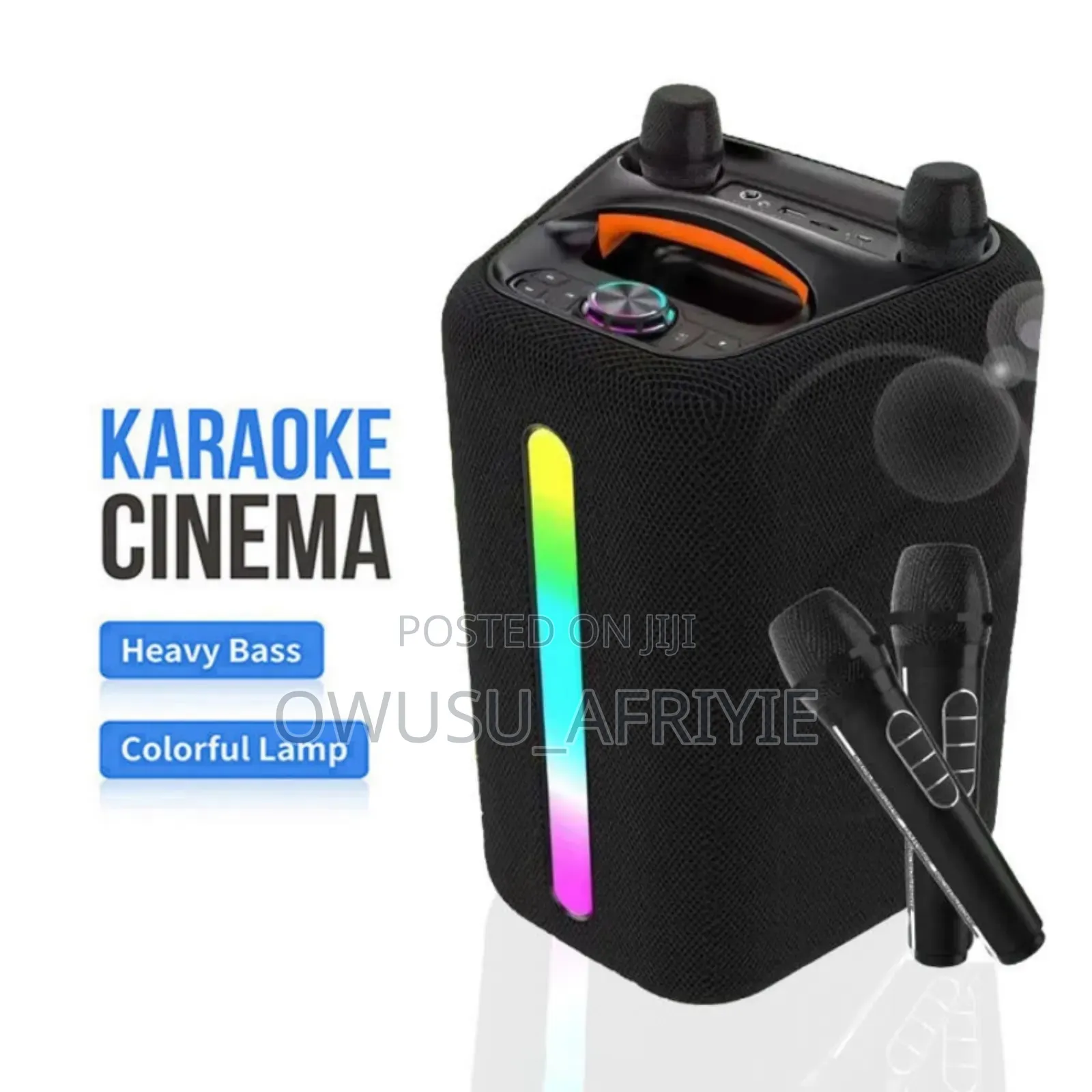 50w Bt Portable Outdoor Karaoke Speaker With Two Mics