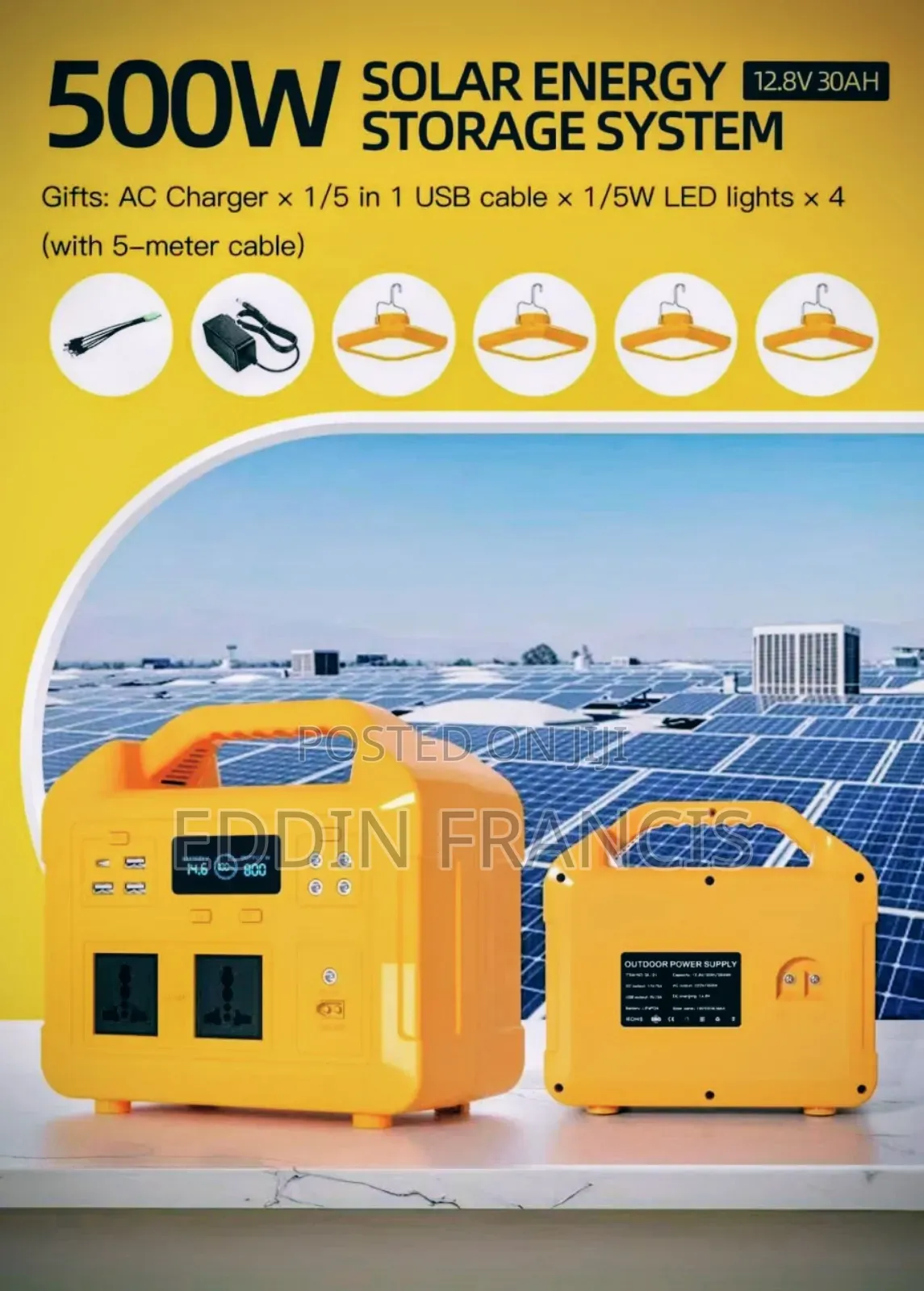 500 Watt Solar Energy System With Panel