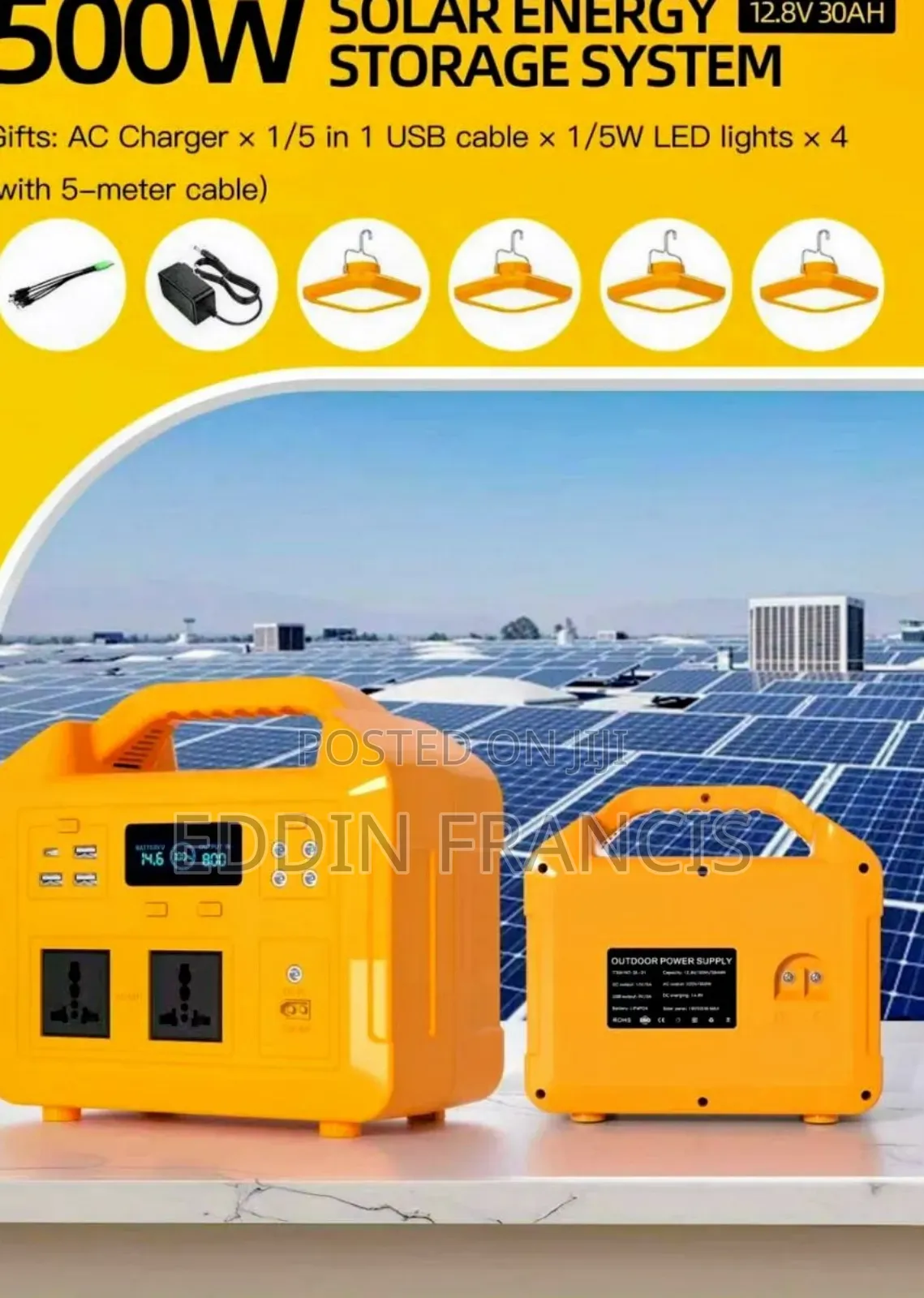 500 Watt Solar Energy System With Panel