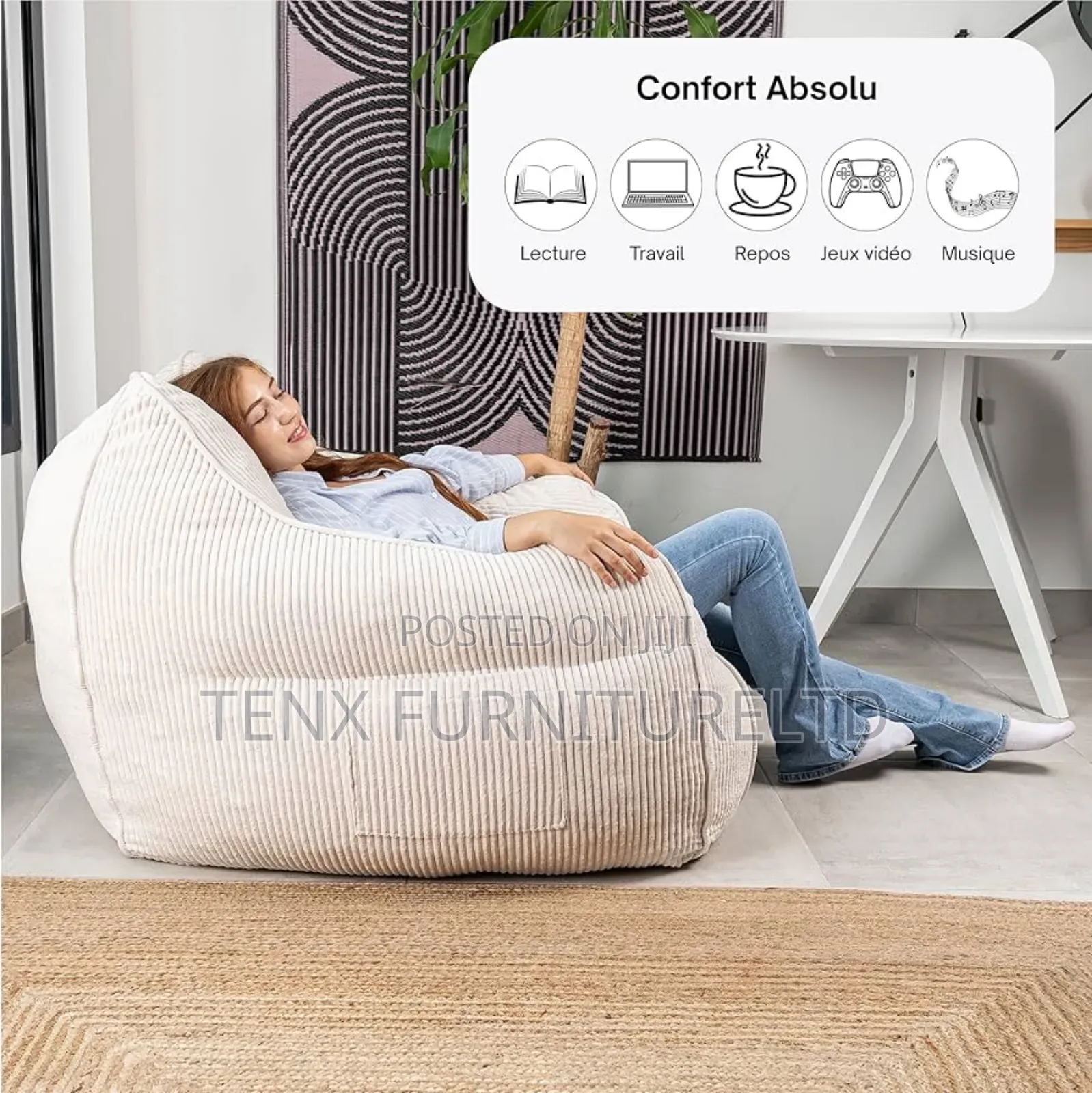 Bean Bag/Sofa (Xxl Large) Off-White
