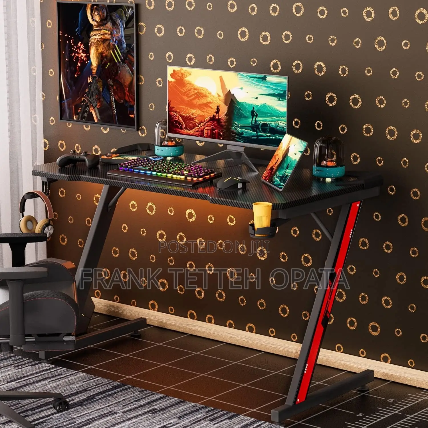 Gaming Table Black