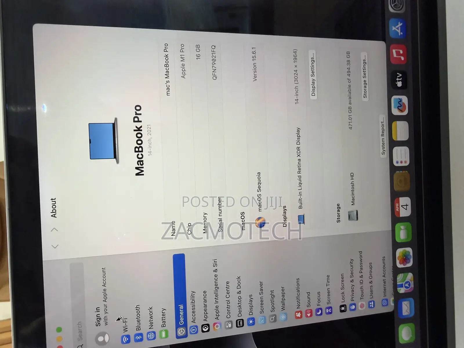 Laptop Apple MacBook Pro 2021 M1 16GB Apple M1 SSD 512GB