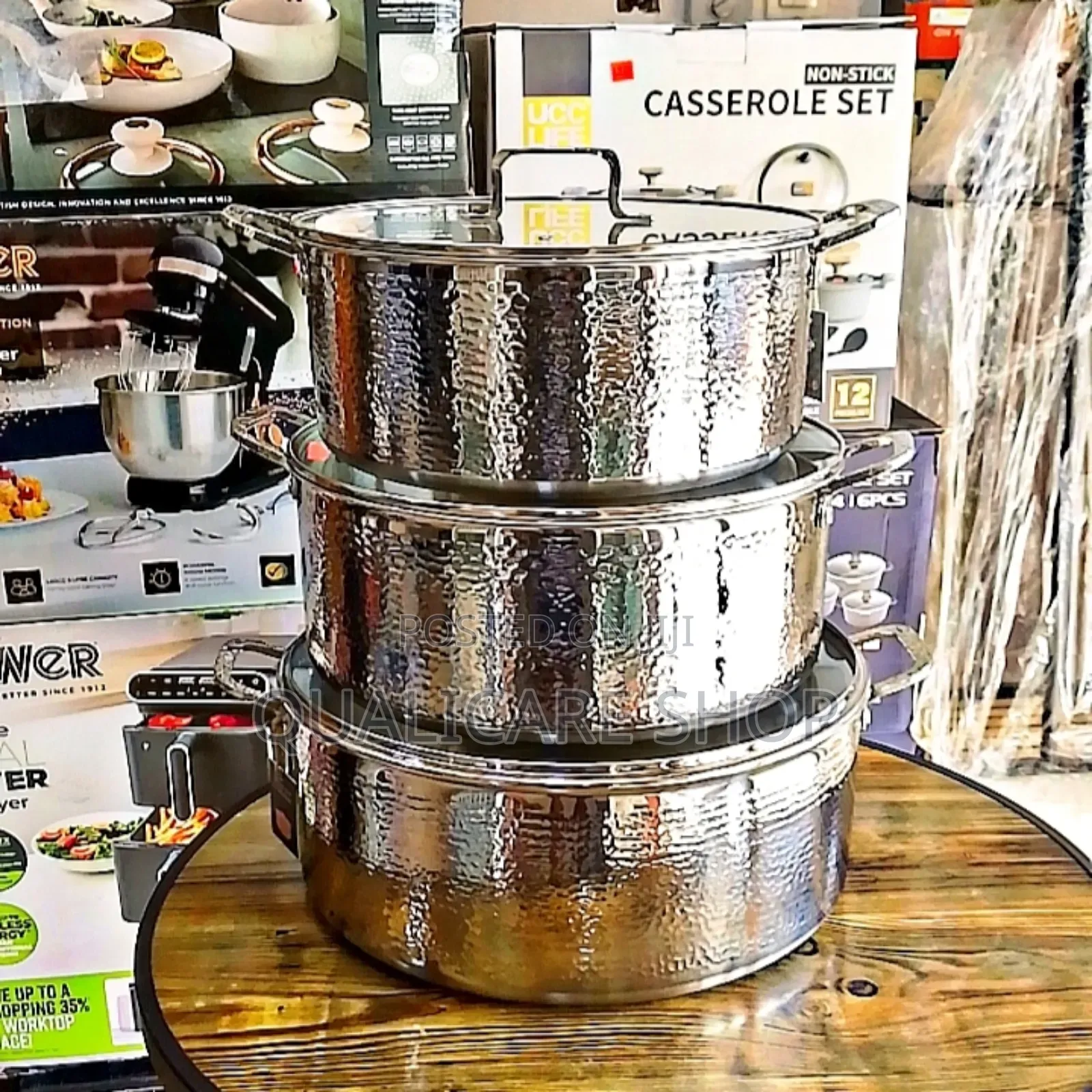 Triply 6pcs Stainless Steel Cookware (32, 36 40cm)