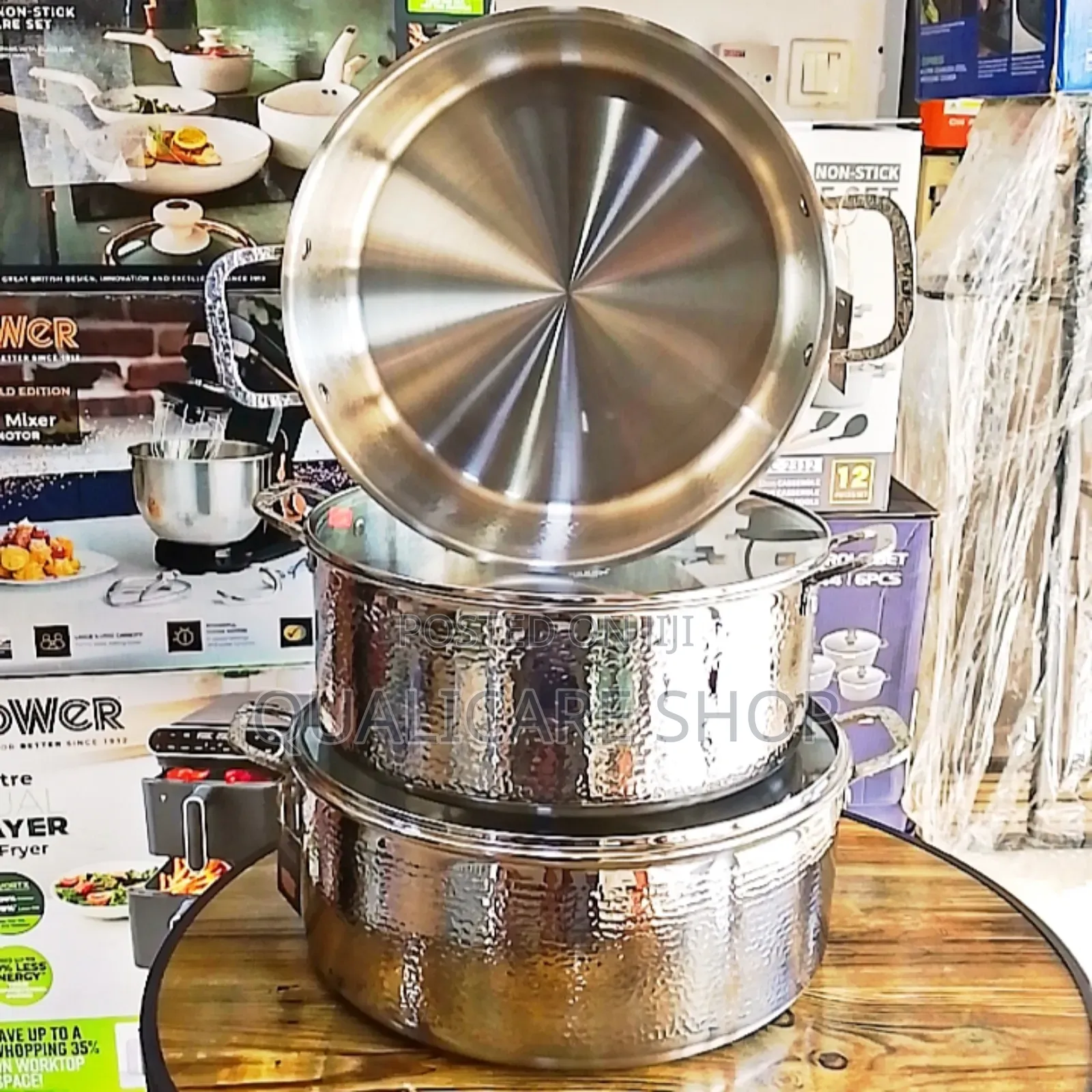 Triply 6pcs Stainless Steel Cookware (32, 36 40cm)