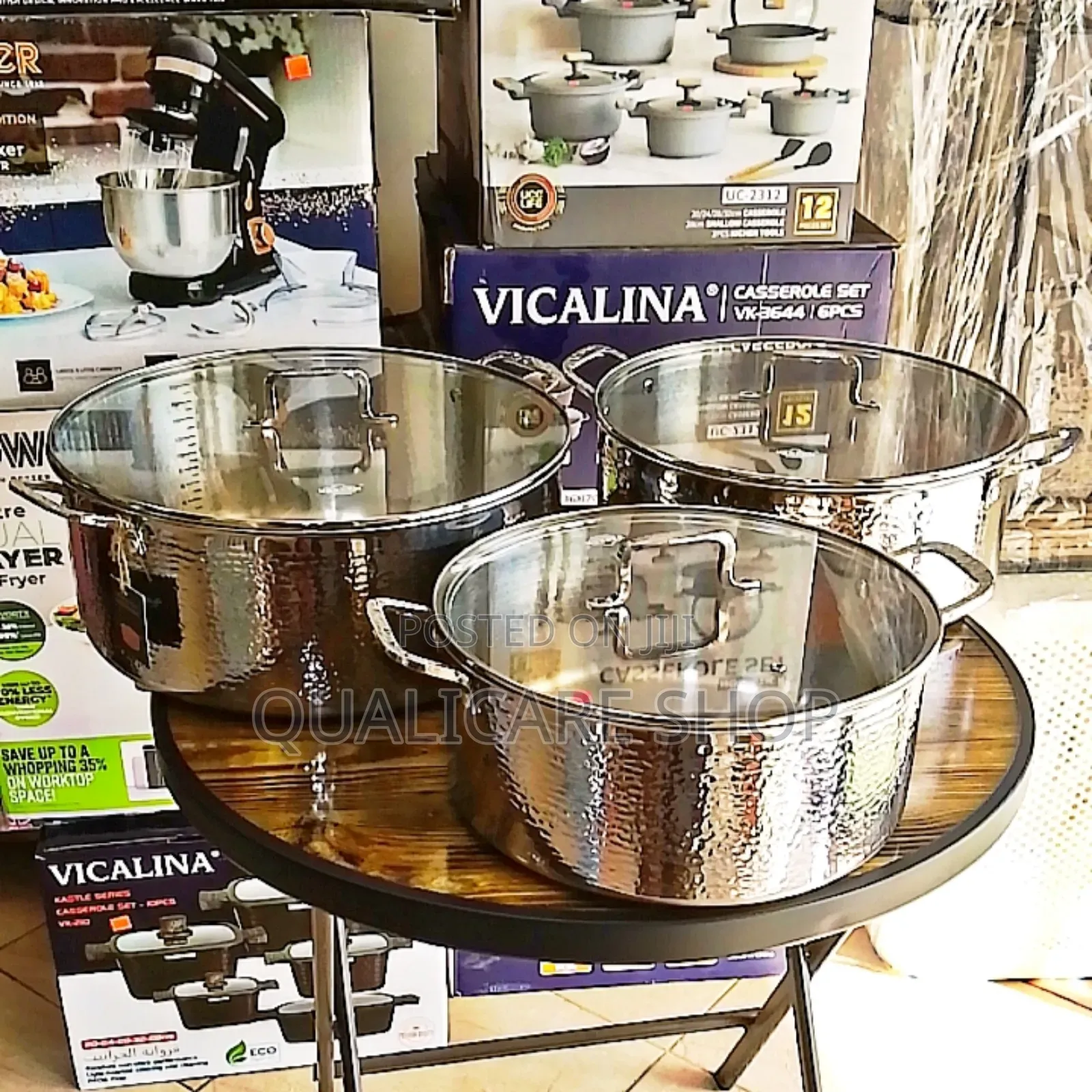 Triply 6pcs Stainless Steel Cookware (32, 36 40cm)