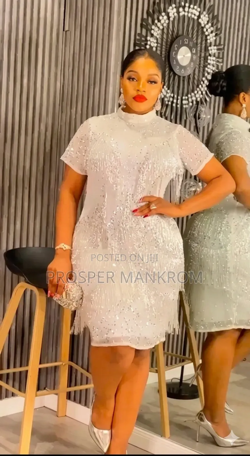 Ladies Dress With Crystal Diamond
