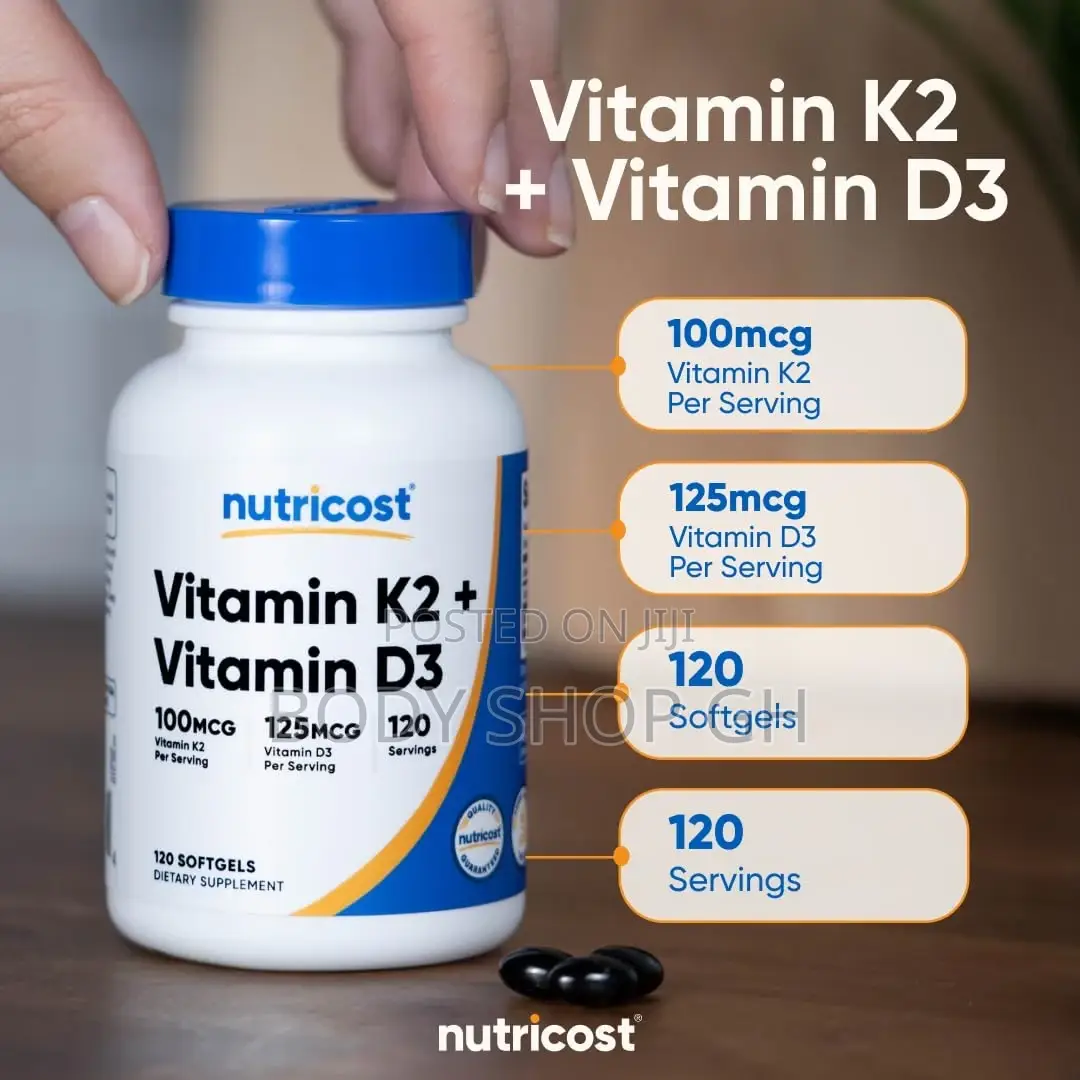 Vitamin (100mcg) + Vitamin D3 (5000 Iu) 120 Softgels, Supplement
