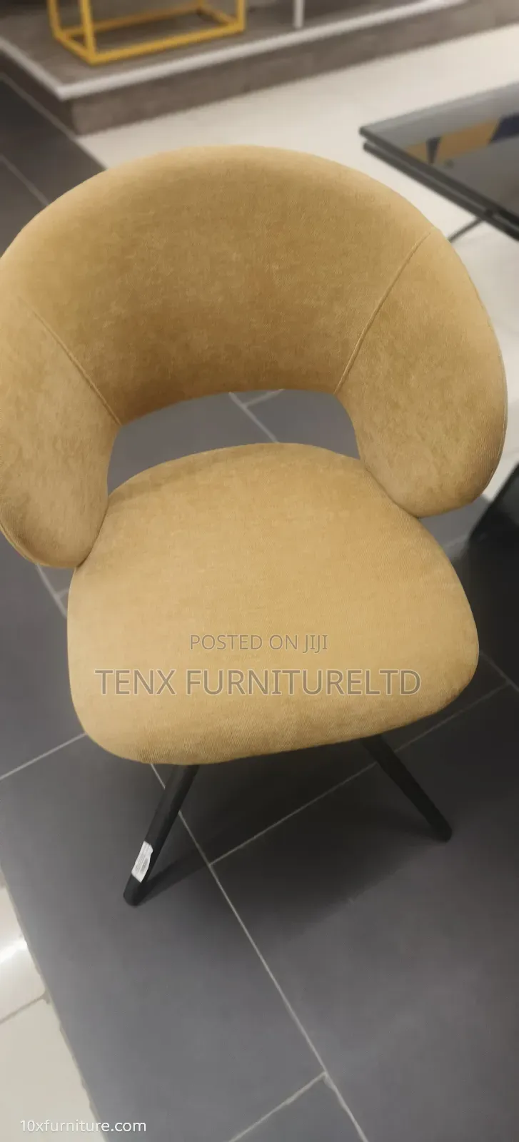 Dining Chair With Revolving (Yellow)