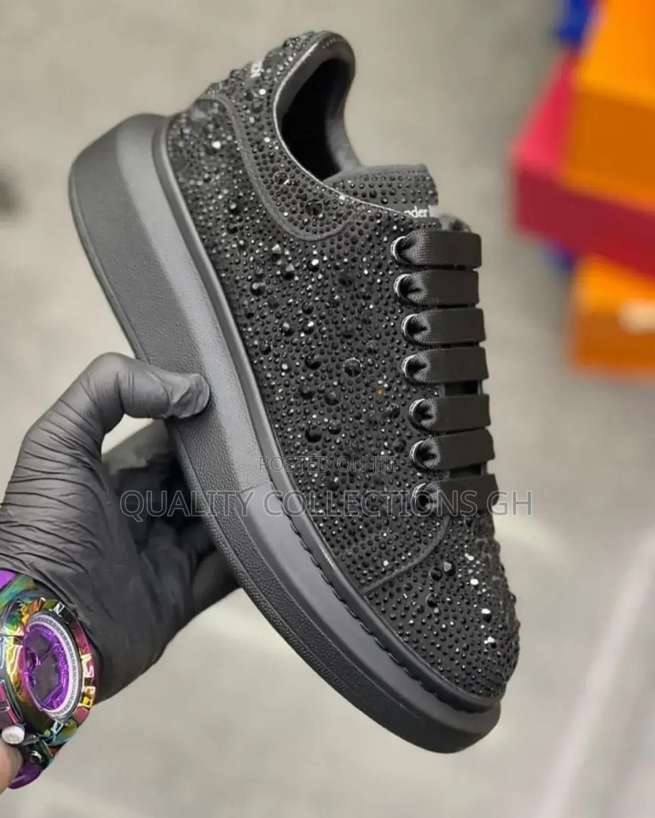 Alexander McQueen Black Glitters