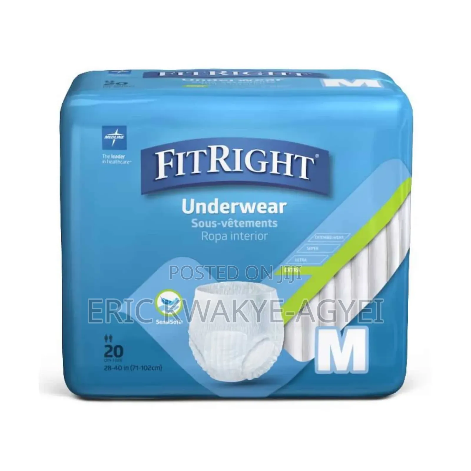 Fitright Ultra Underwear, Incontinence Supplies, Size M,
