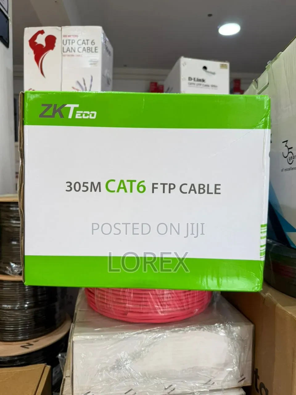 Zkteco Cat6 Cable FTP 4pairs Twisted Cable 24awg Copper-Clad Aluminium